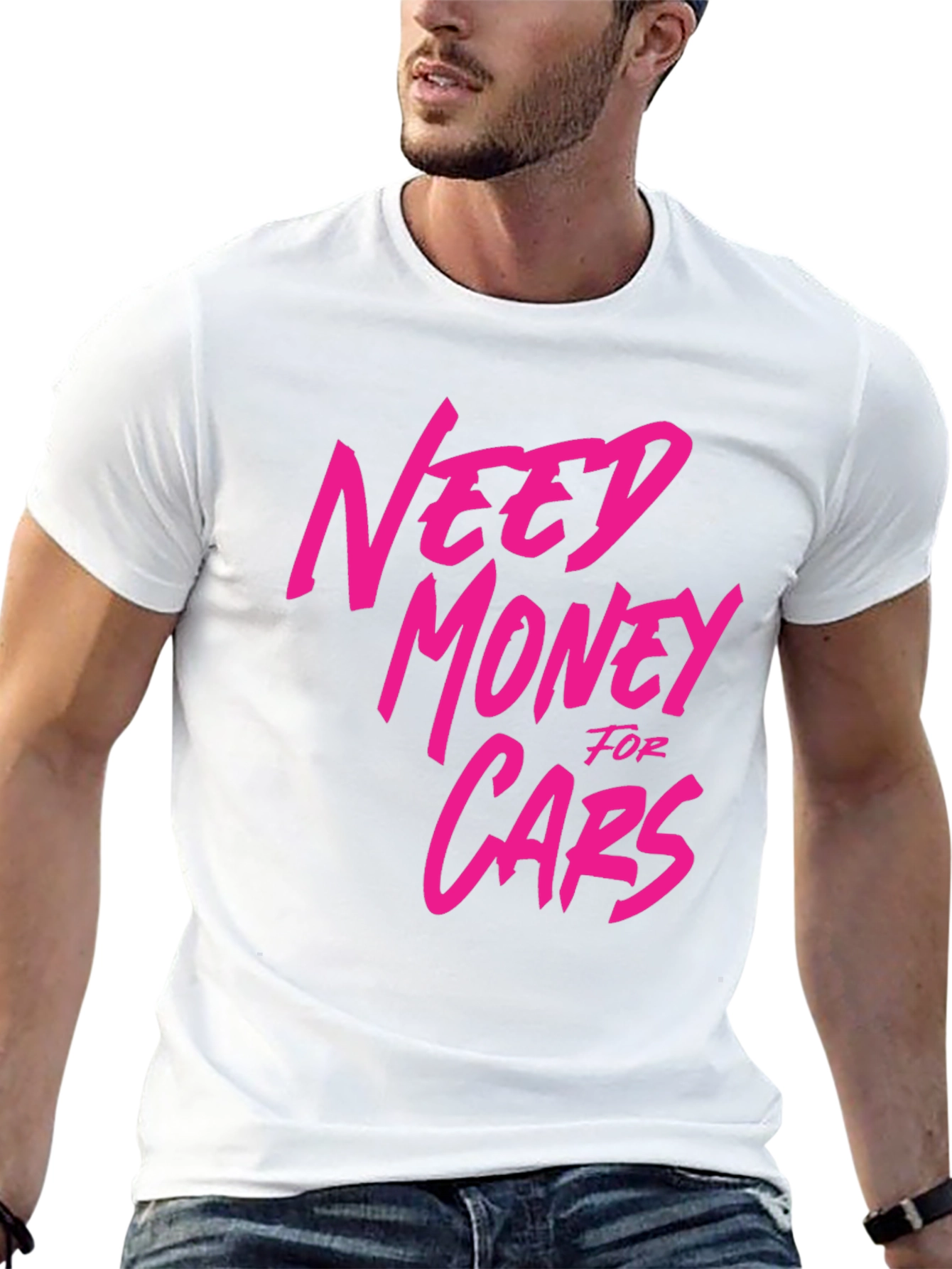 Need Money For Cars Graphic T-Shirt - Black
