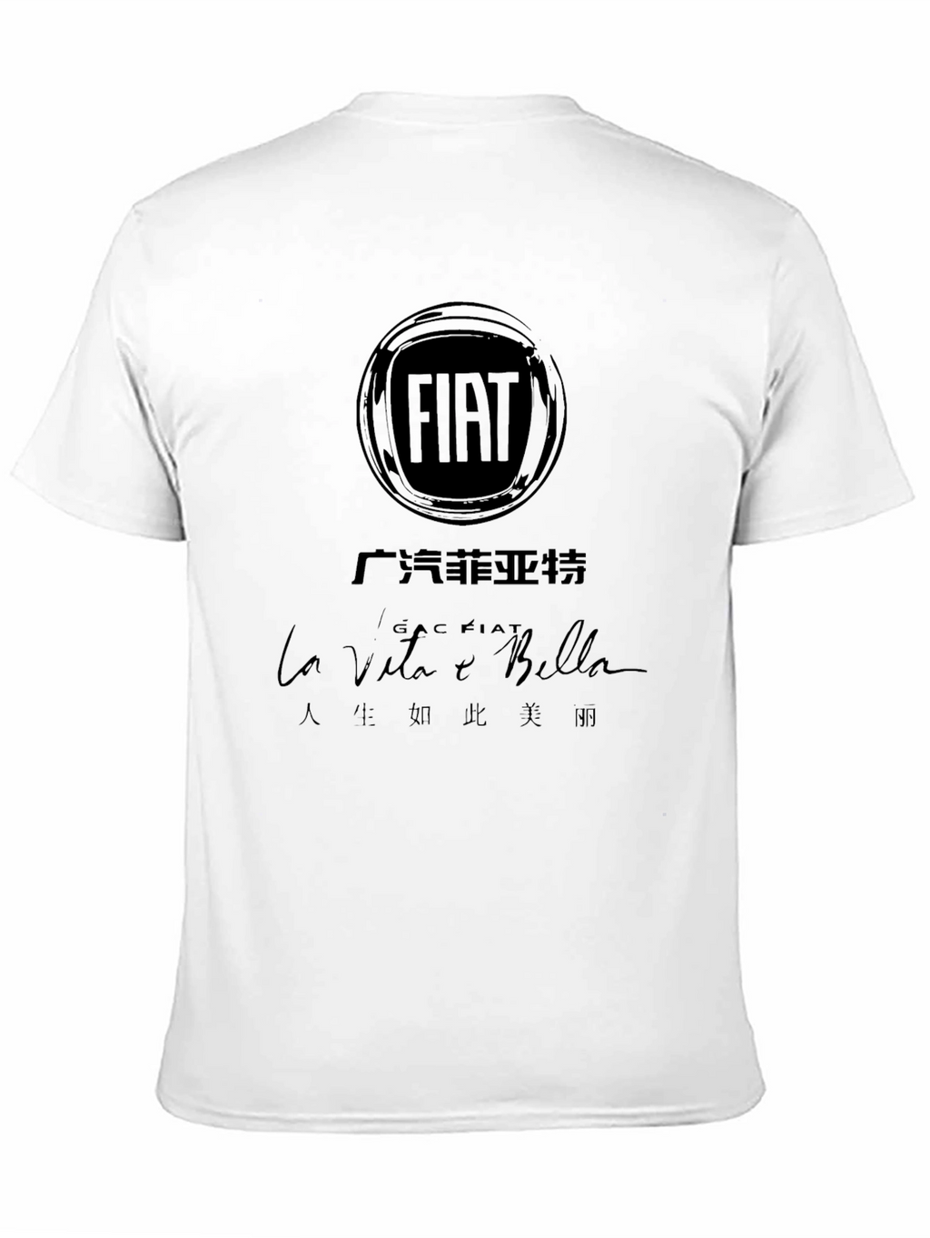 FIAT La Vita e Bella Black Graphic Tee