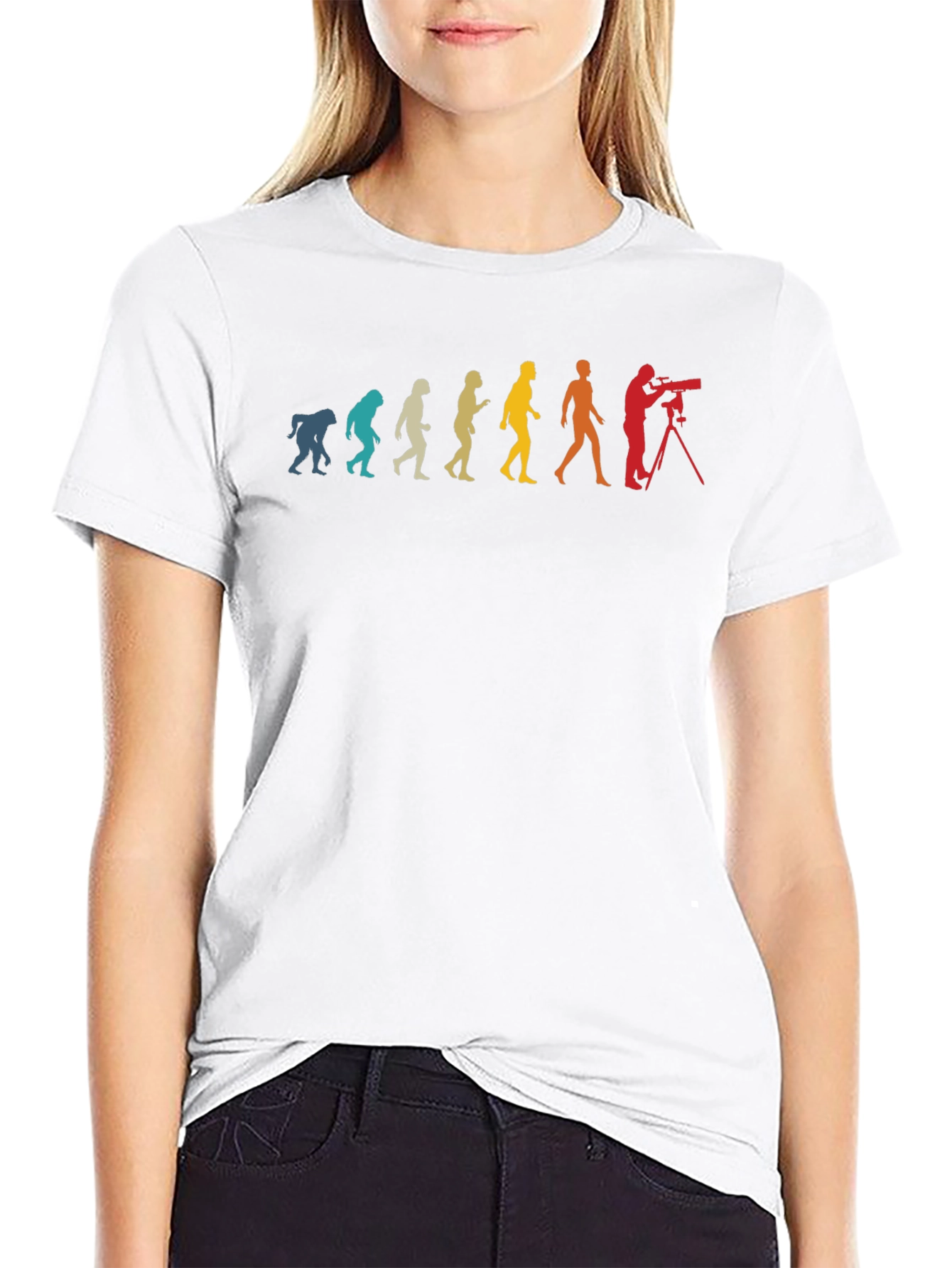 Evolution of Photographer Black T-Shirt
