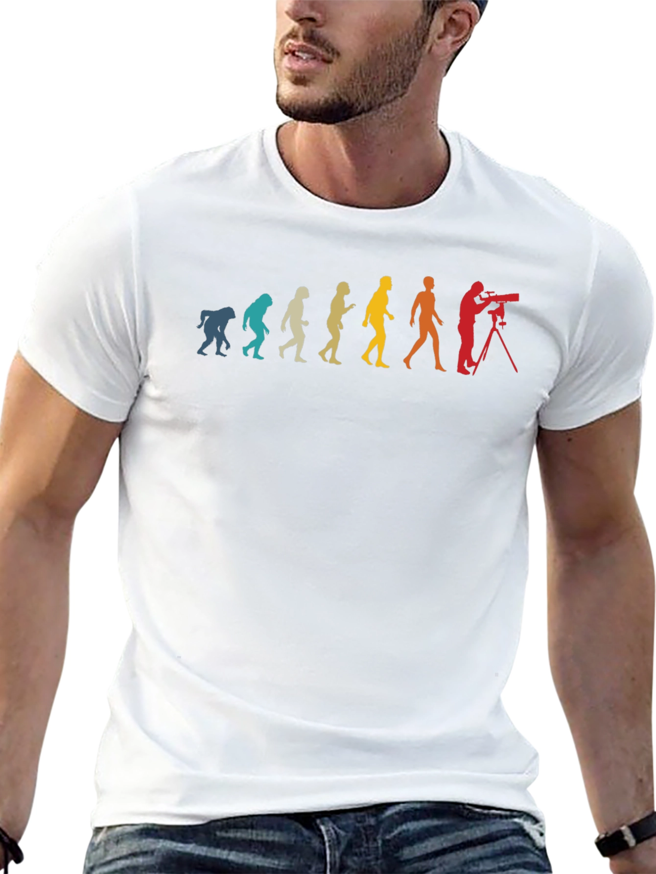 Evolution of Photographer Black T-Shirt