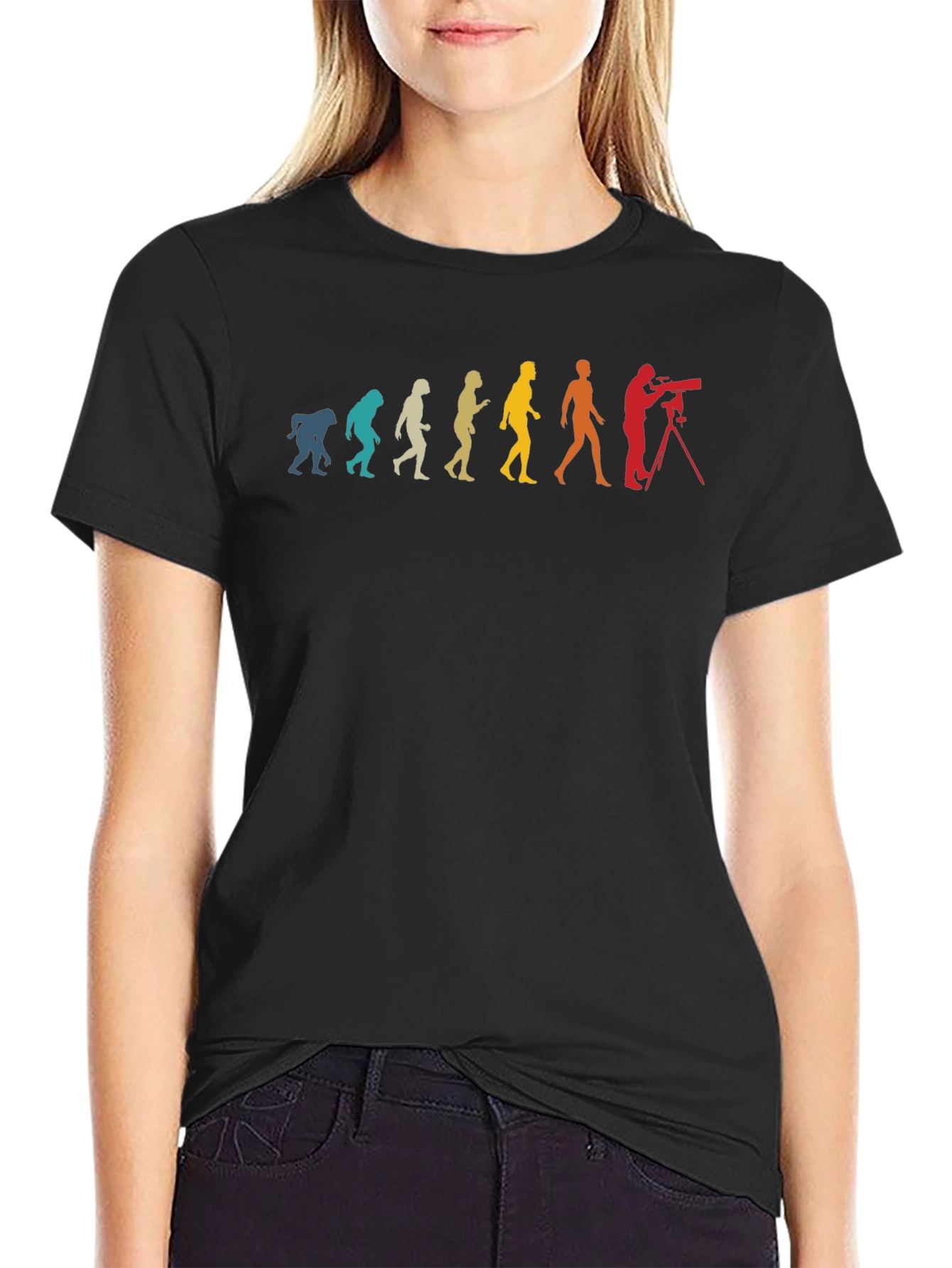 Evolution of Photographer Black T-Shirt