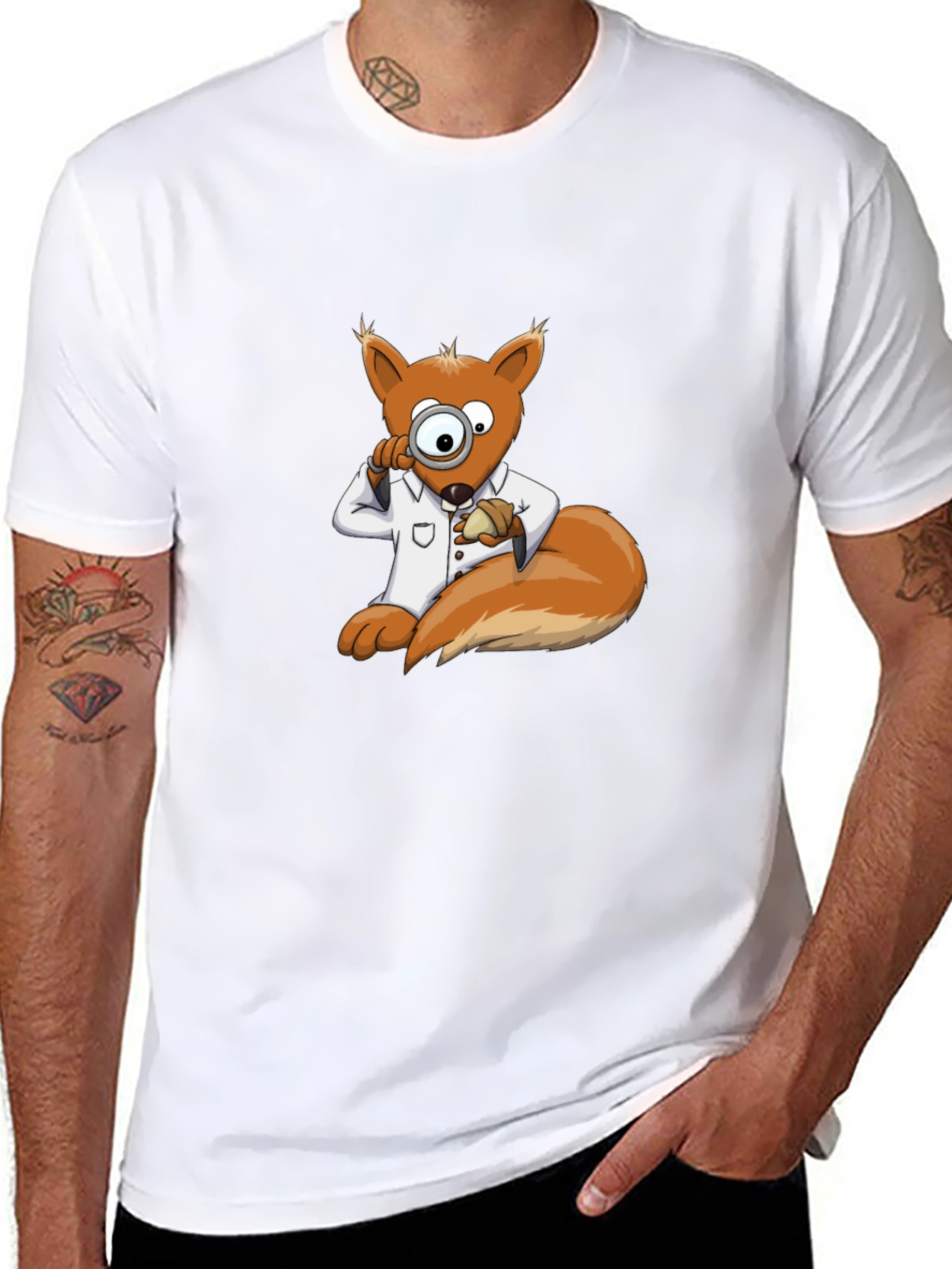 Funny Squirrel Detective T-Shirt