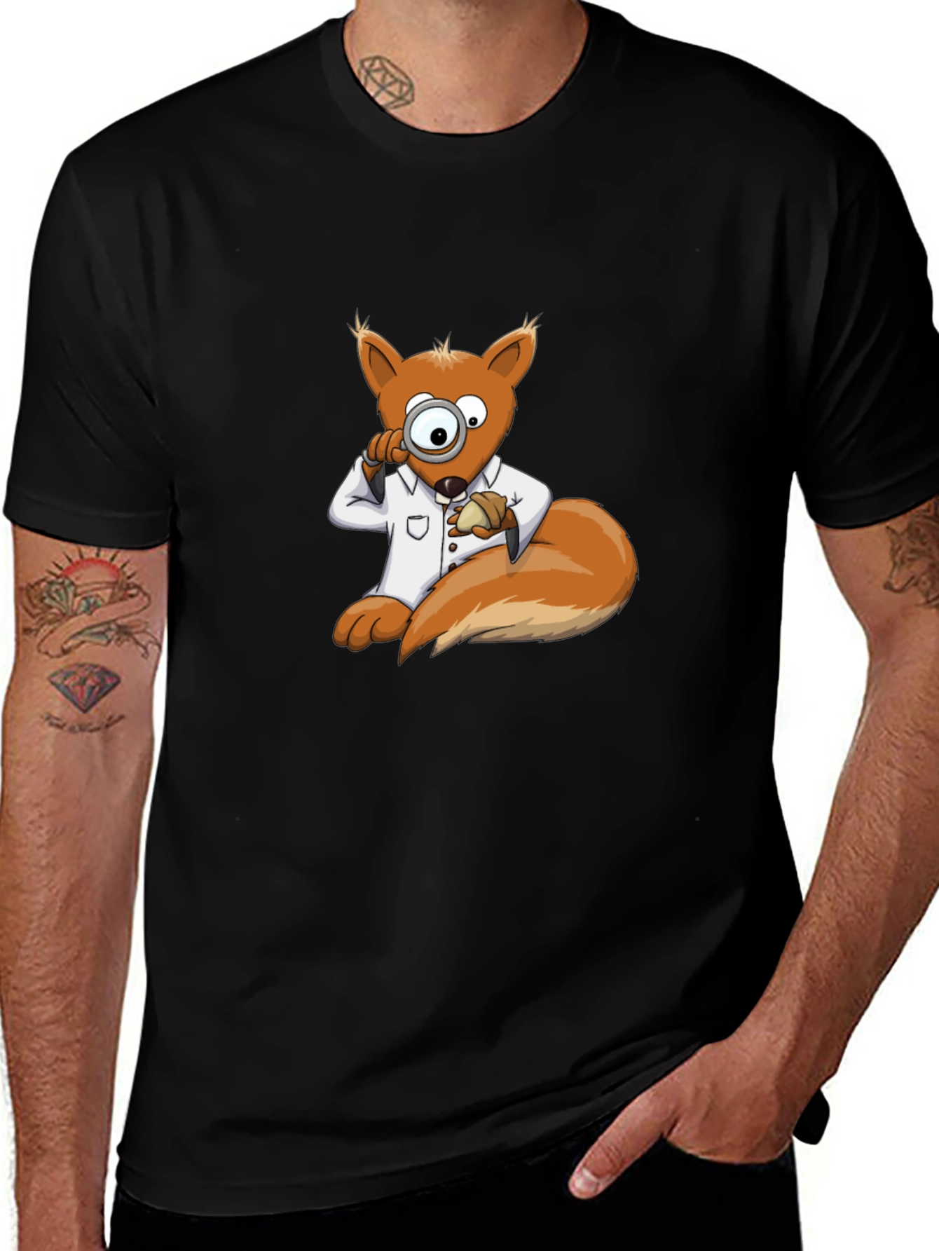 Funny Squirrel Detective T-Shirt