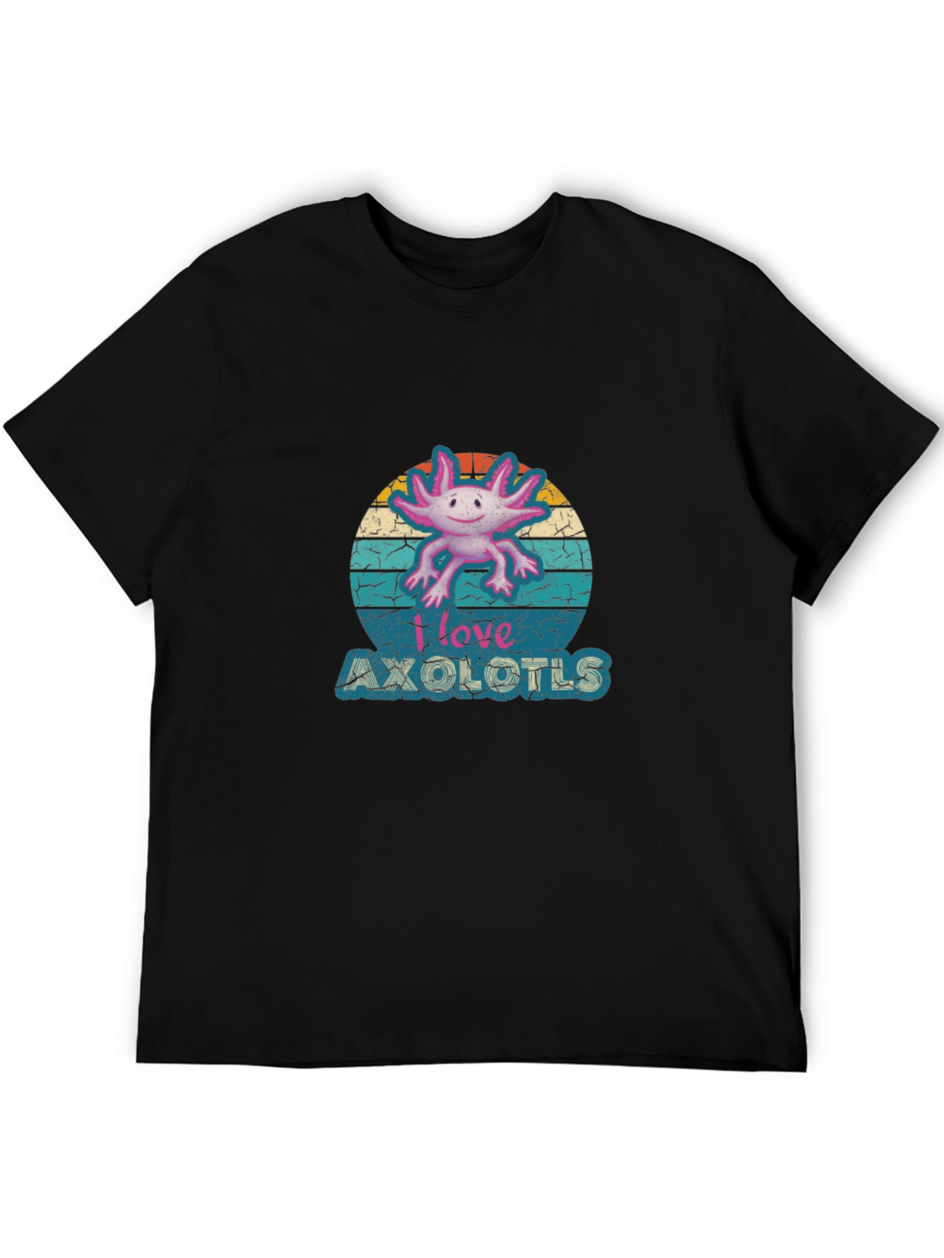 I Love Axolotls T-Shirt - Retro Style