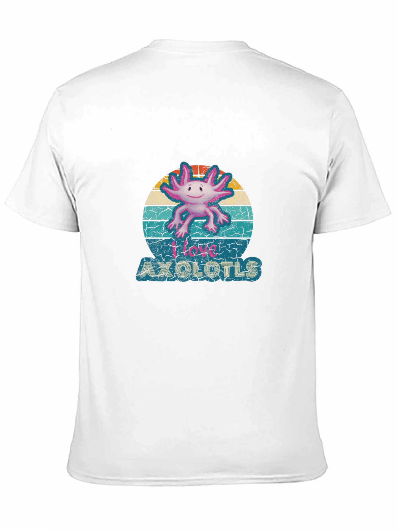 I Love Axolotls T-Shirt - Retro Style