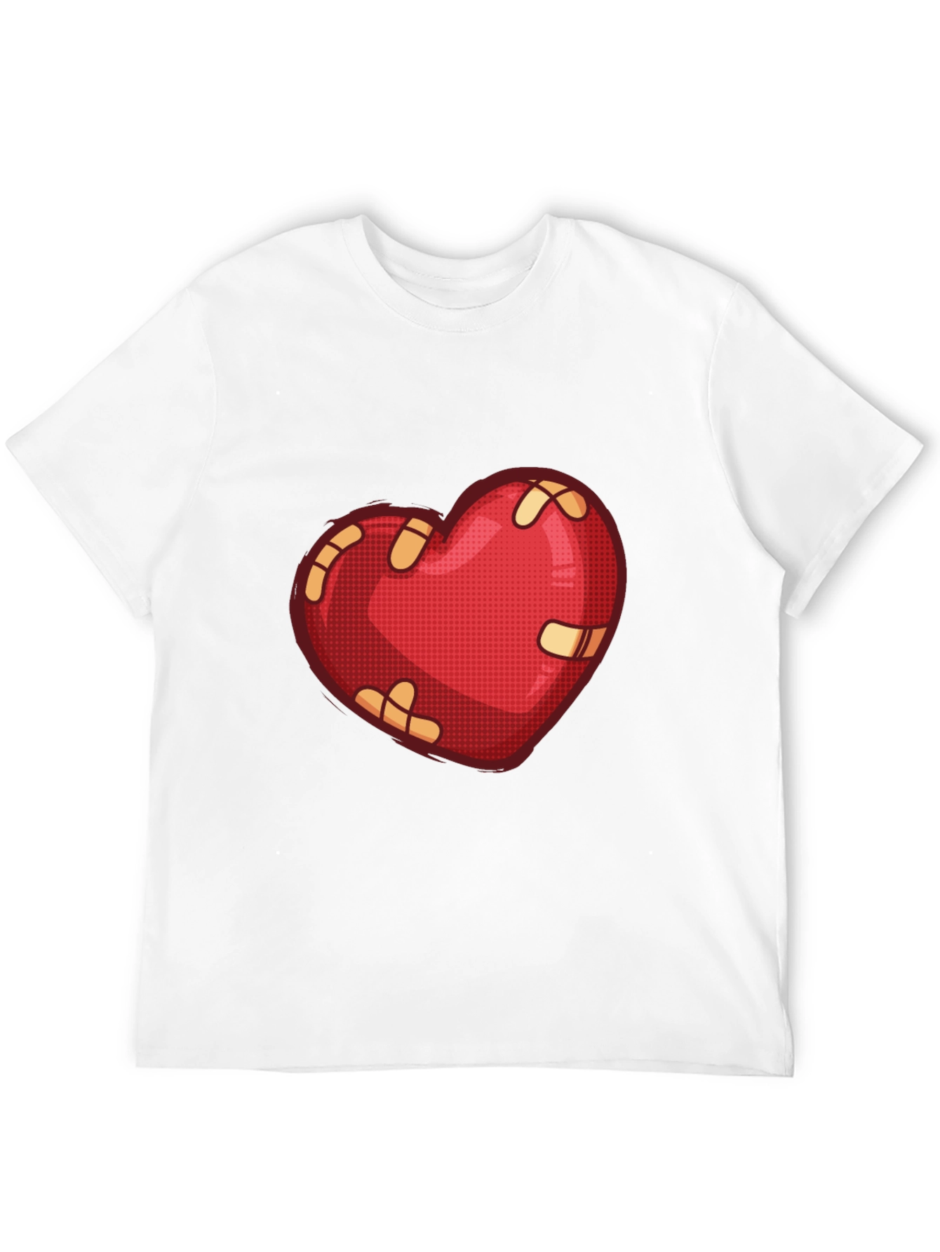 Mended Heart Graphic Tee - Black Casual T-Shirt