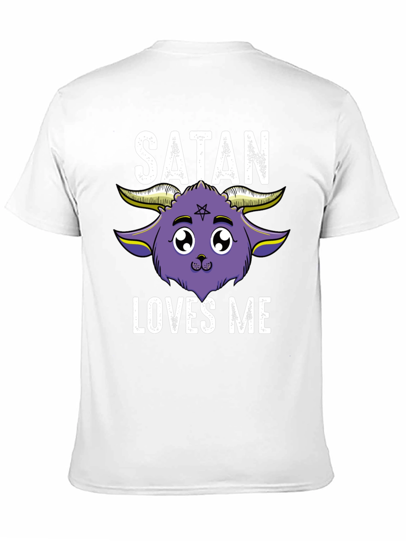 Satan Loves Me T-Shirt - Cute Kawaii Goat Design