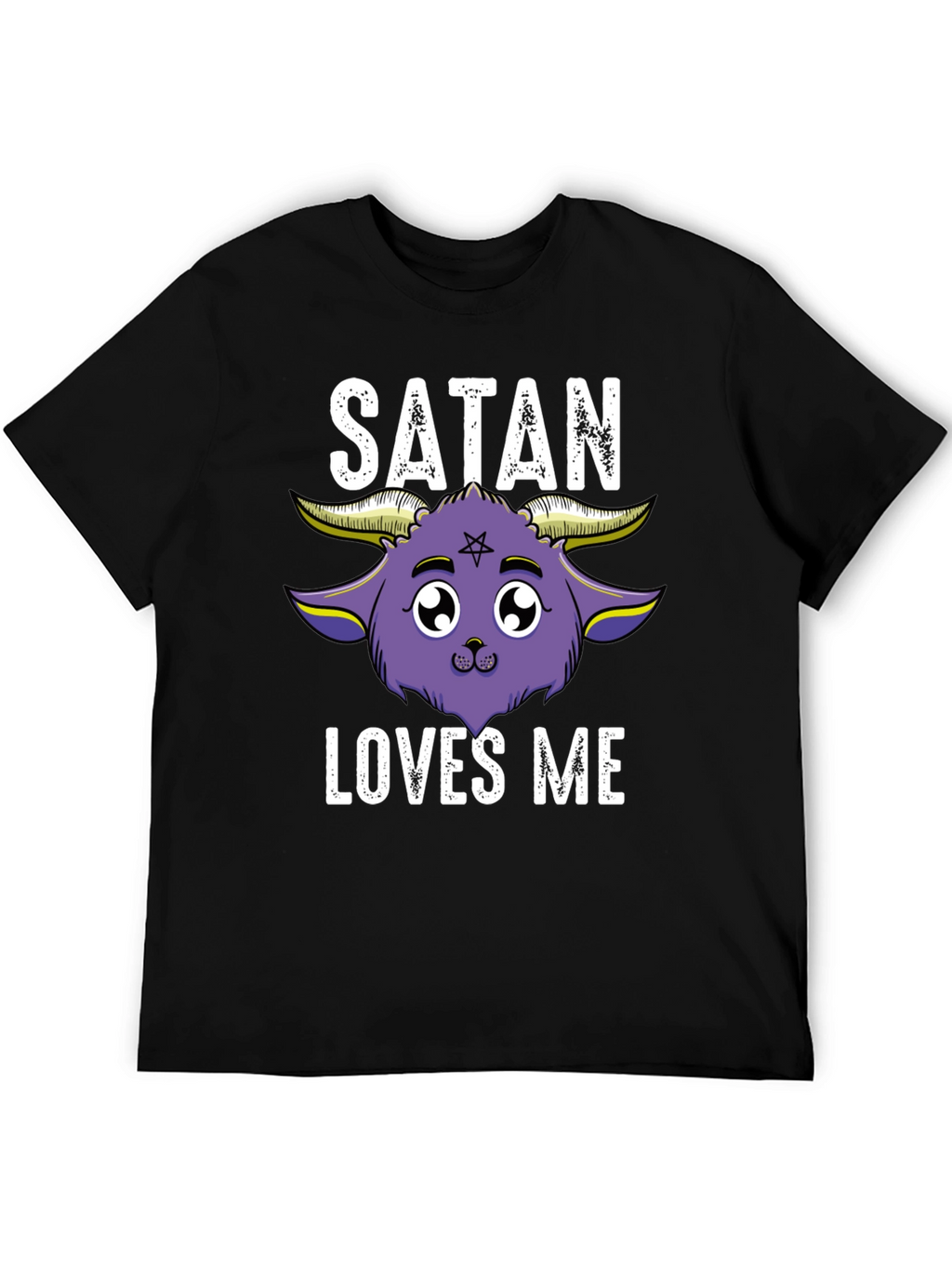 Satan Loves Me T-Shirt - Cute Kawaii Goat Design