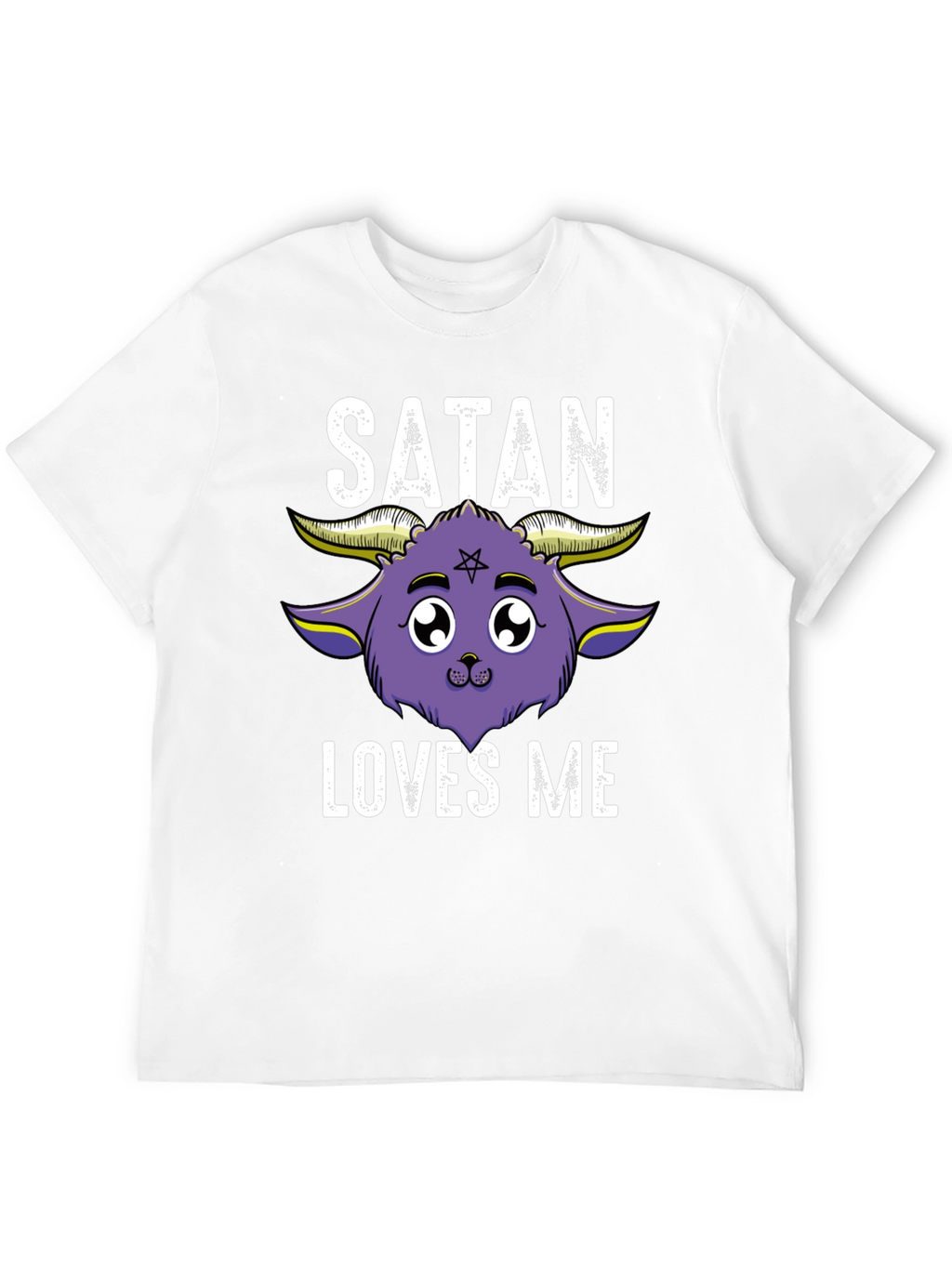 Satan Loves Me T-Shirt - Cute Kawaii Goat Design