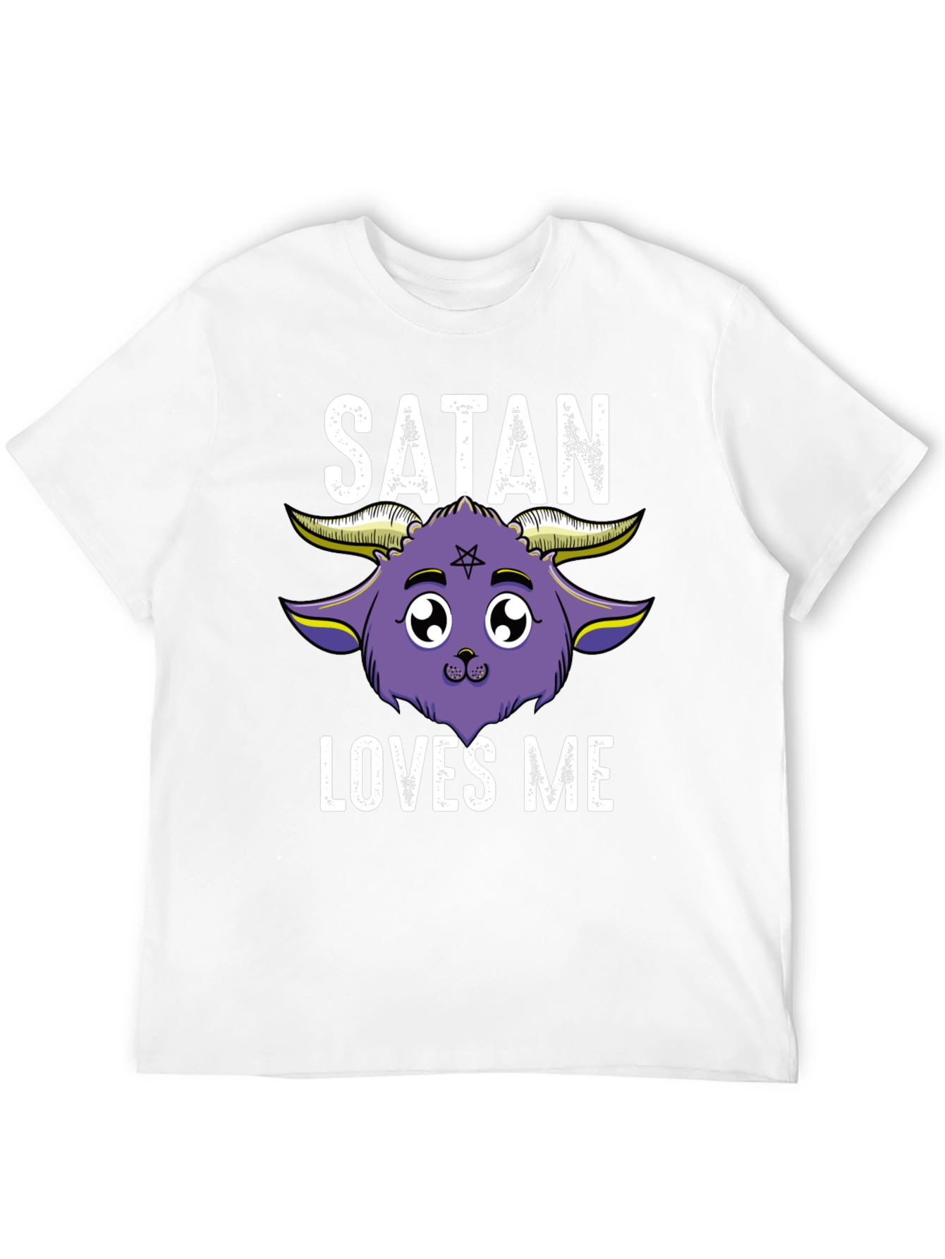 Satan Loves Me T-Shirt - Cute Kawaii Goat Design