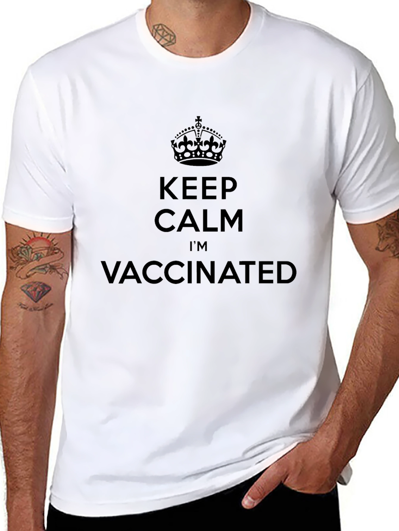 Keep Calm Im Vaccinated T-Shirt