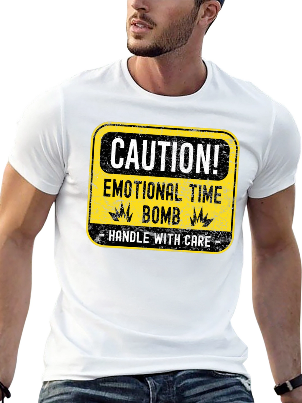 Caution Emotional Time Bomb Graphic Tee