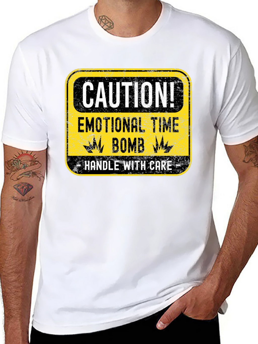Caution Emotional Time Bomb Graphic Tee
