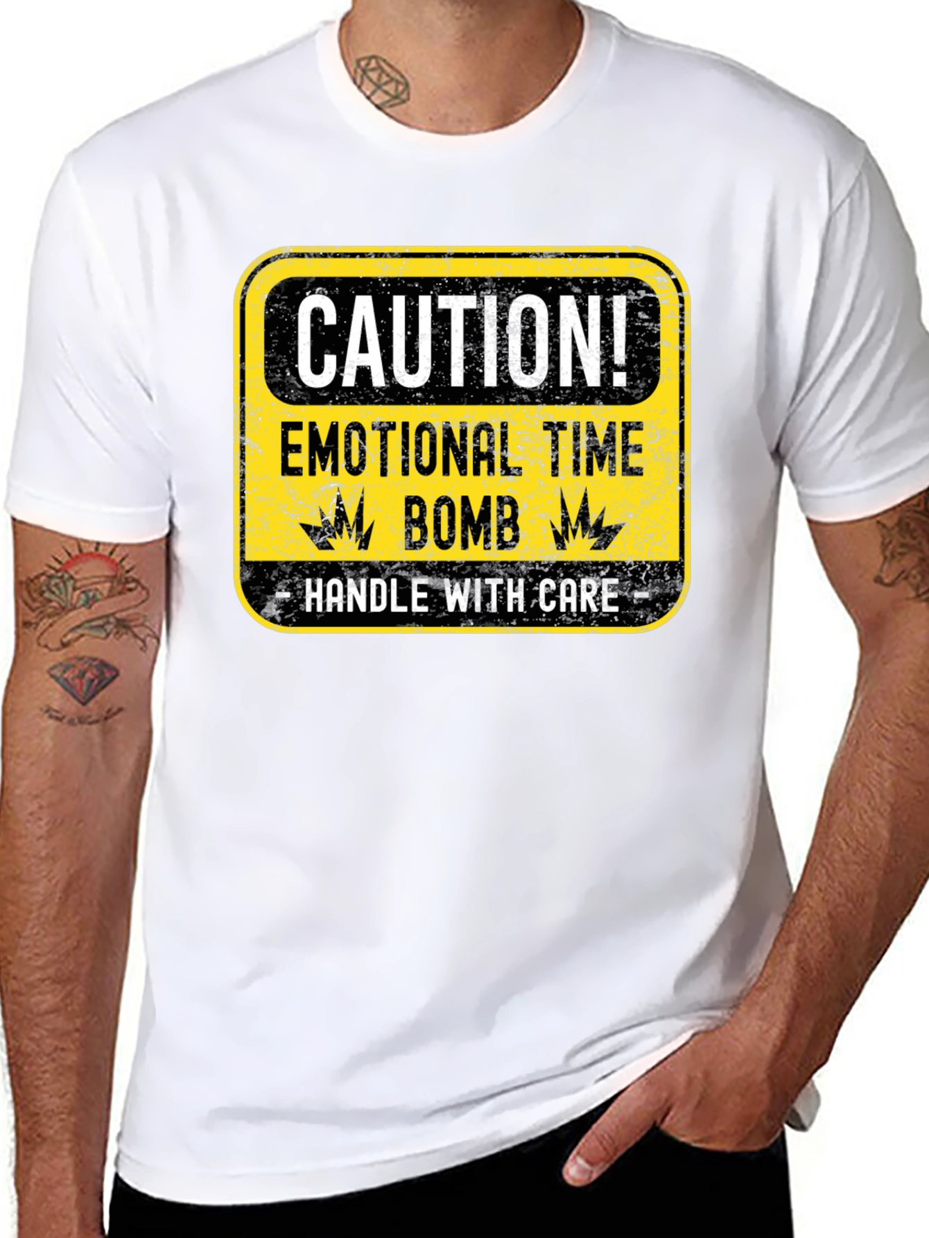 Caution Emotional Time Bomb Graphic Tee