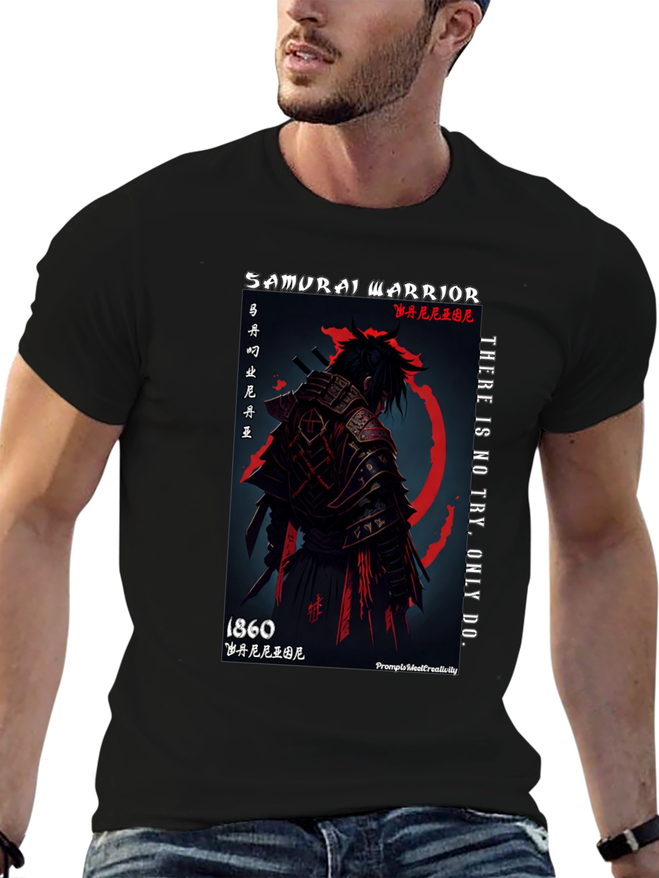 Samurai Warrior Graphic T-Shirt - 1860