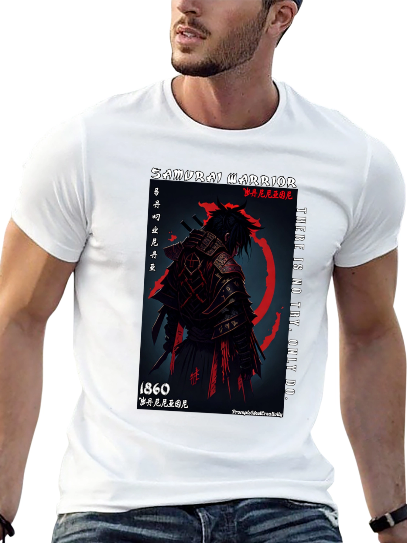 Samurai Warrior Graphic T-Shirt - 1860