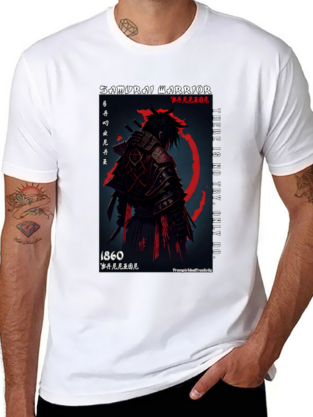 Samurai Warrior Graphic T-Shirt - 1860