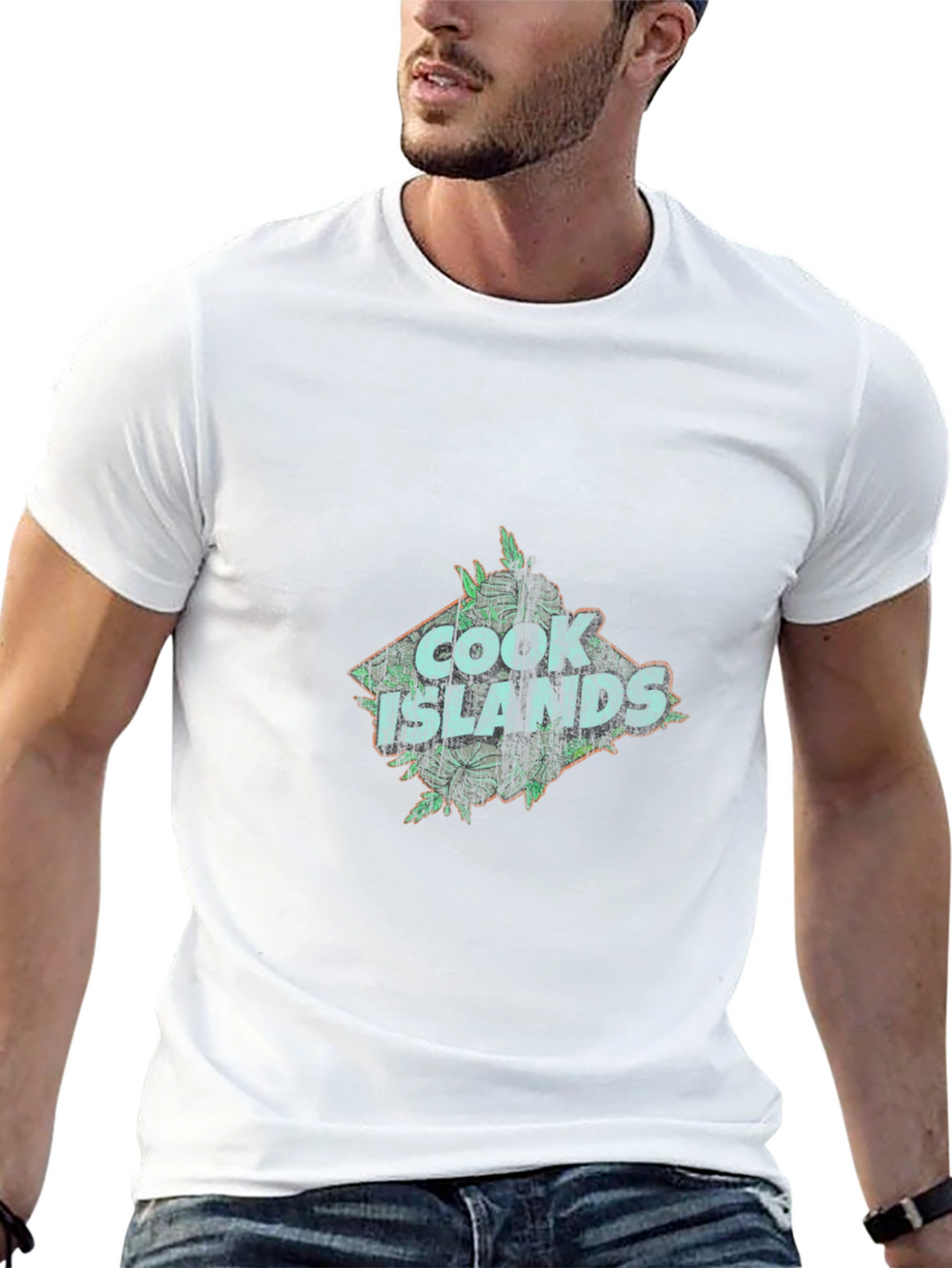 Cook Islands Graphic T-Shirt - Black Crew Neck