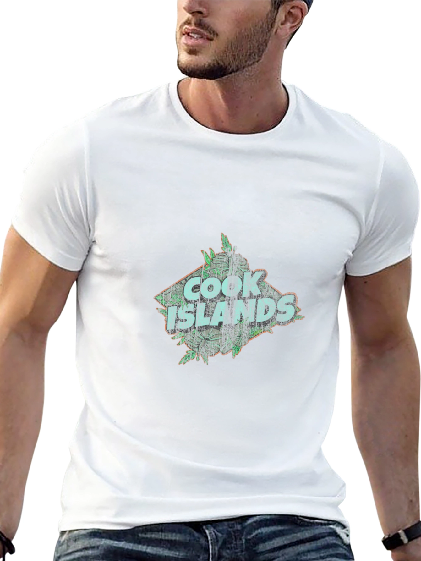 Cook Islands Graphic T-Shirt - Black Crew Neck