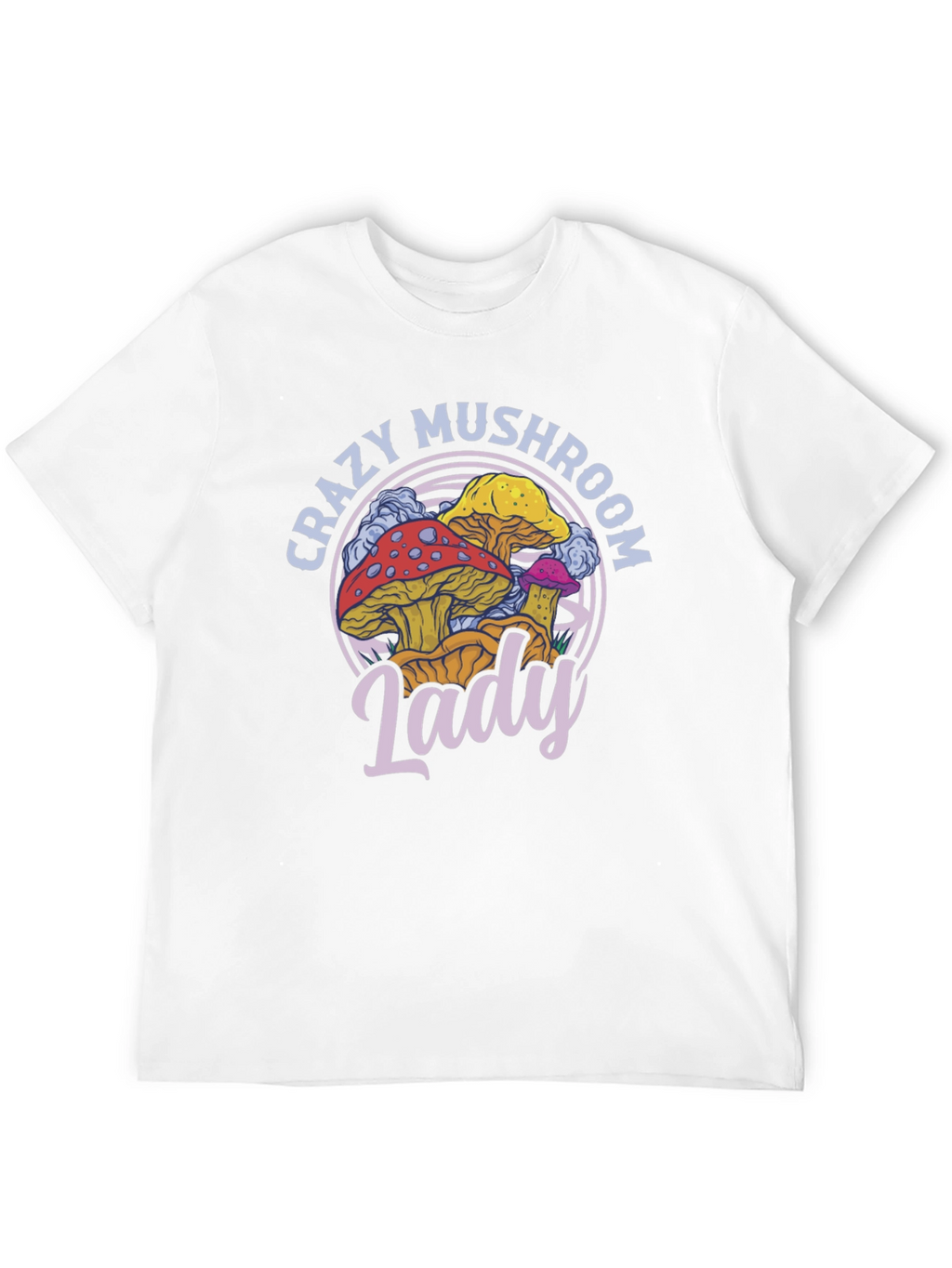 Crazy Mushroom Lady T-Shirt - Fun Graphic Tee