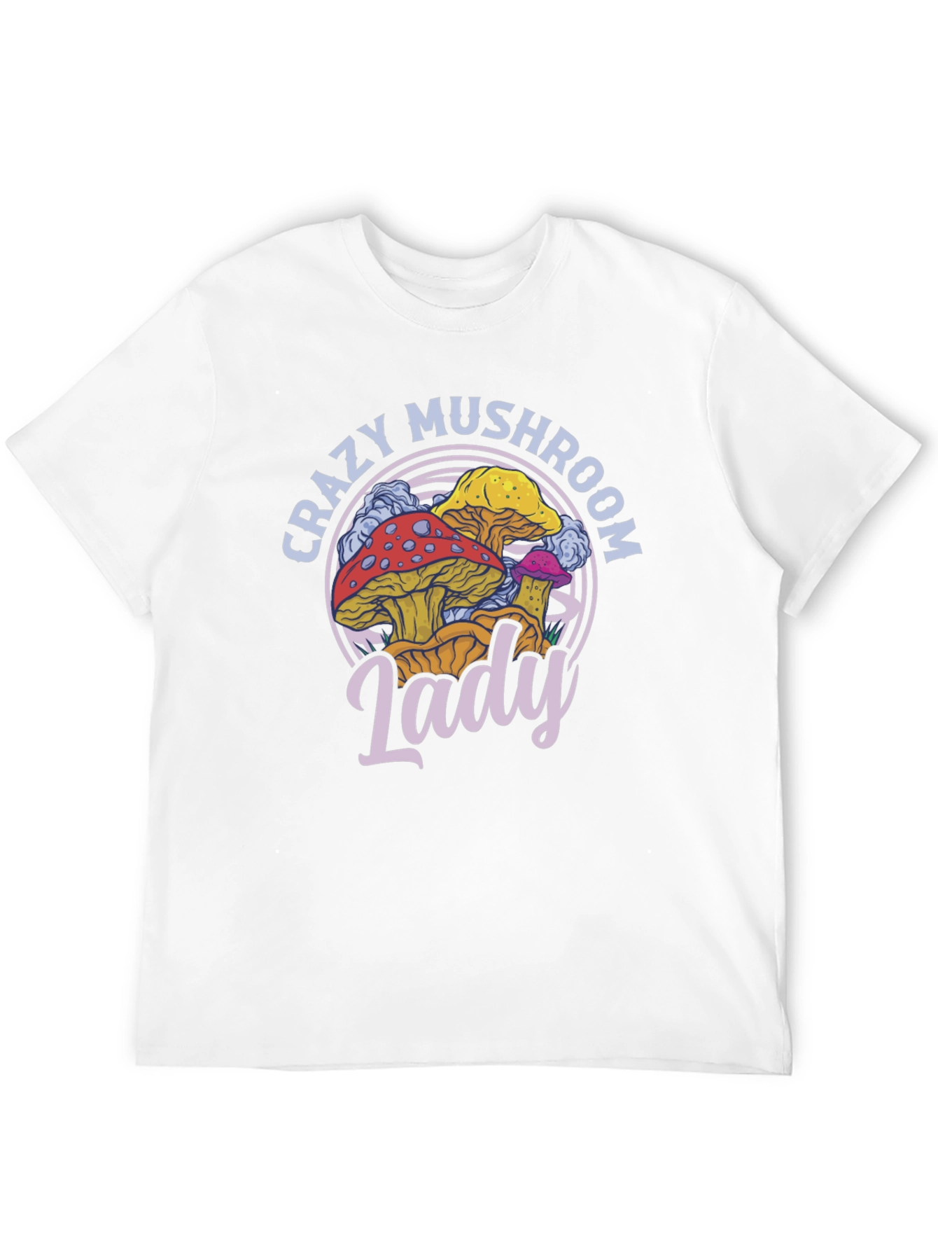 Crazy Mushroom Lady T-Shirt - Fun Graphic Tee