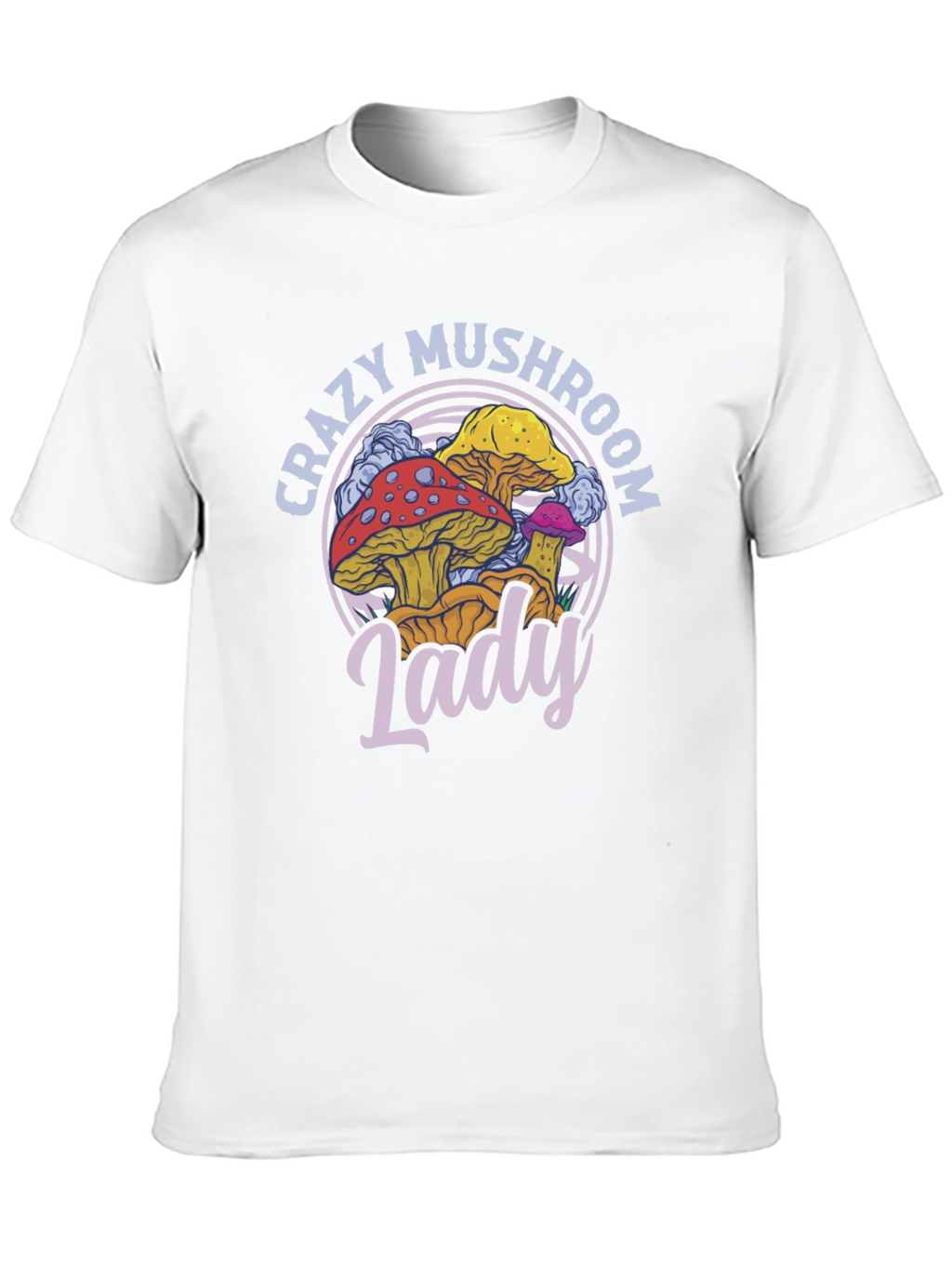 Crazy Mushroom Lady T-Shirt - Fun Graphic Tee