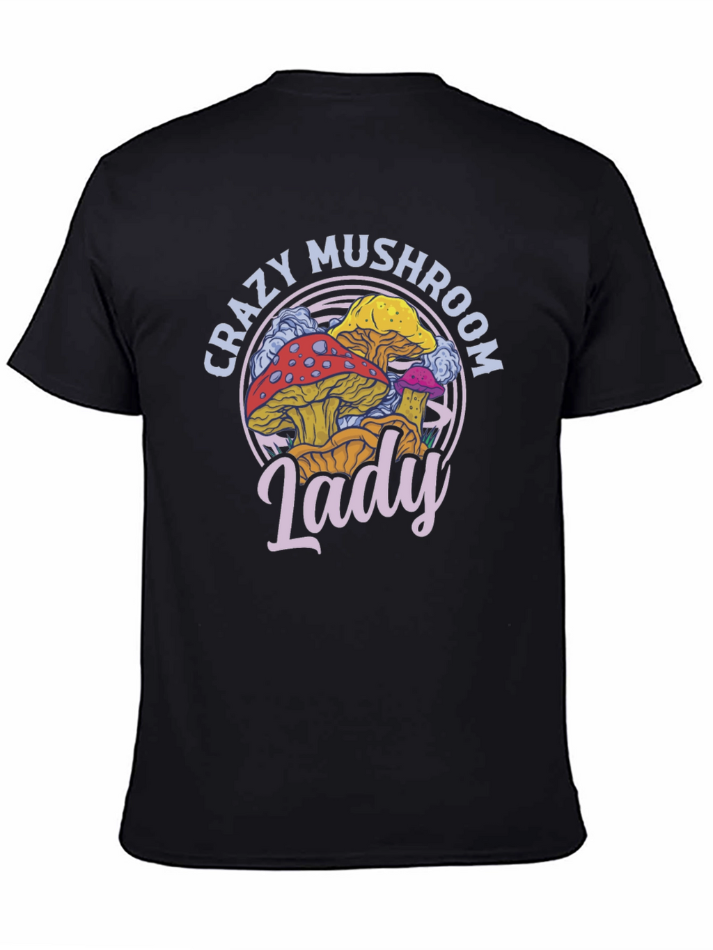 Crazy Mushroom Lady T-Shirt - Fun Graphic Tee