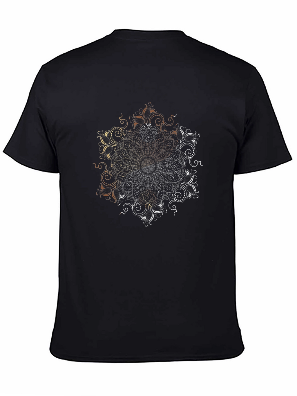 Black Mandala Graphic Tee - Elegant & Stylish