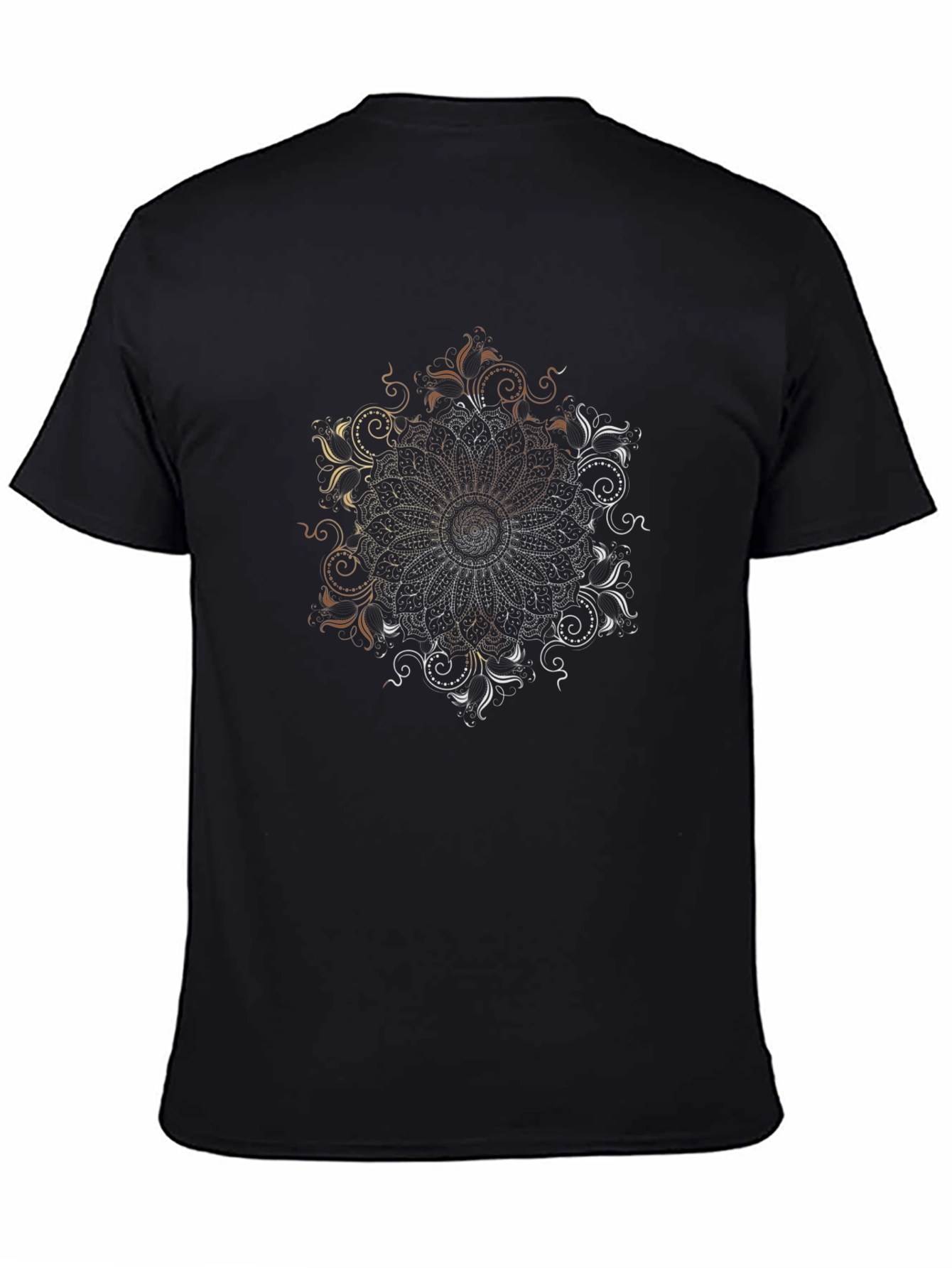 Black Mandala Graphic Tee - Elegant & Stylish