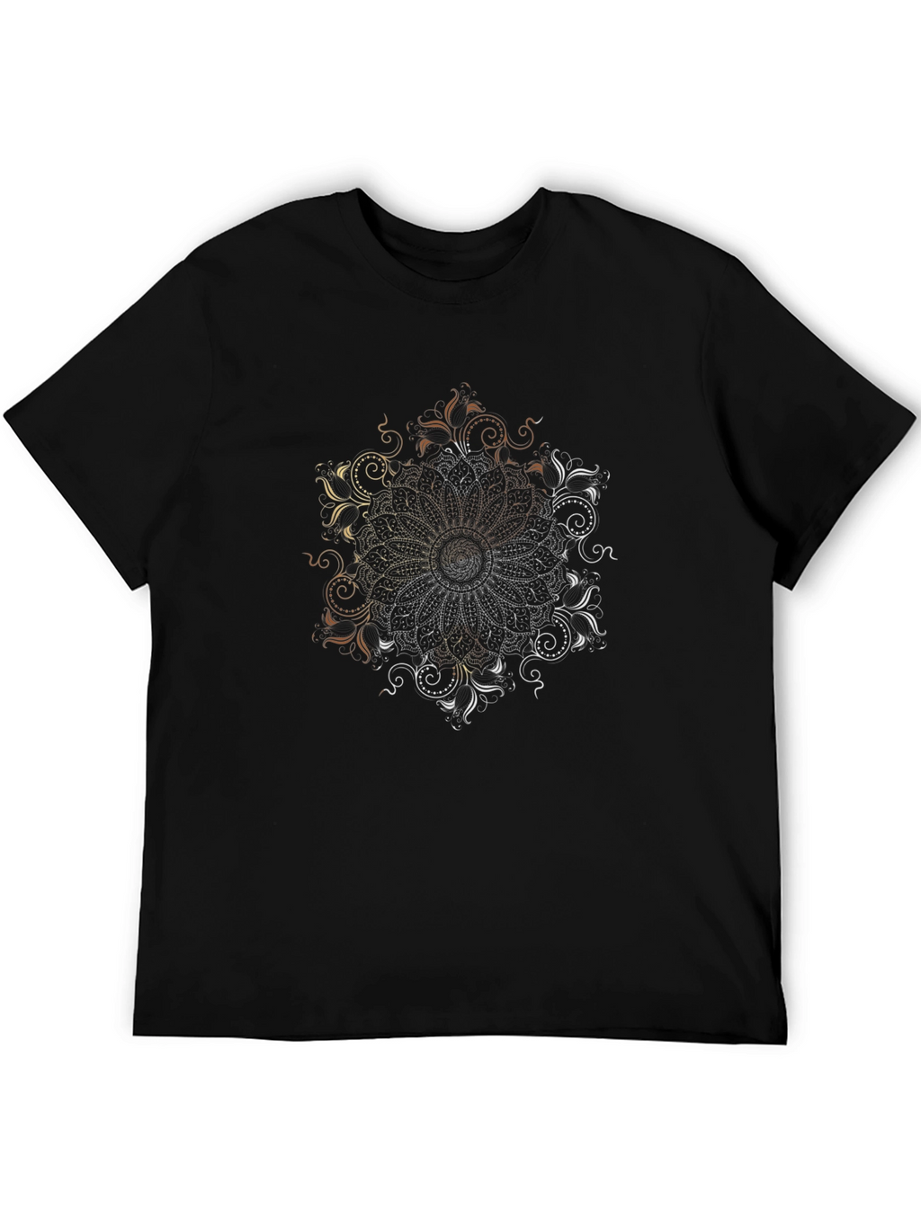 Black Mandala Graphic Tee - Elegant & Stylish