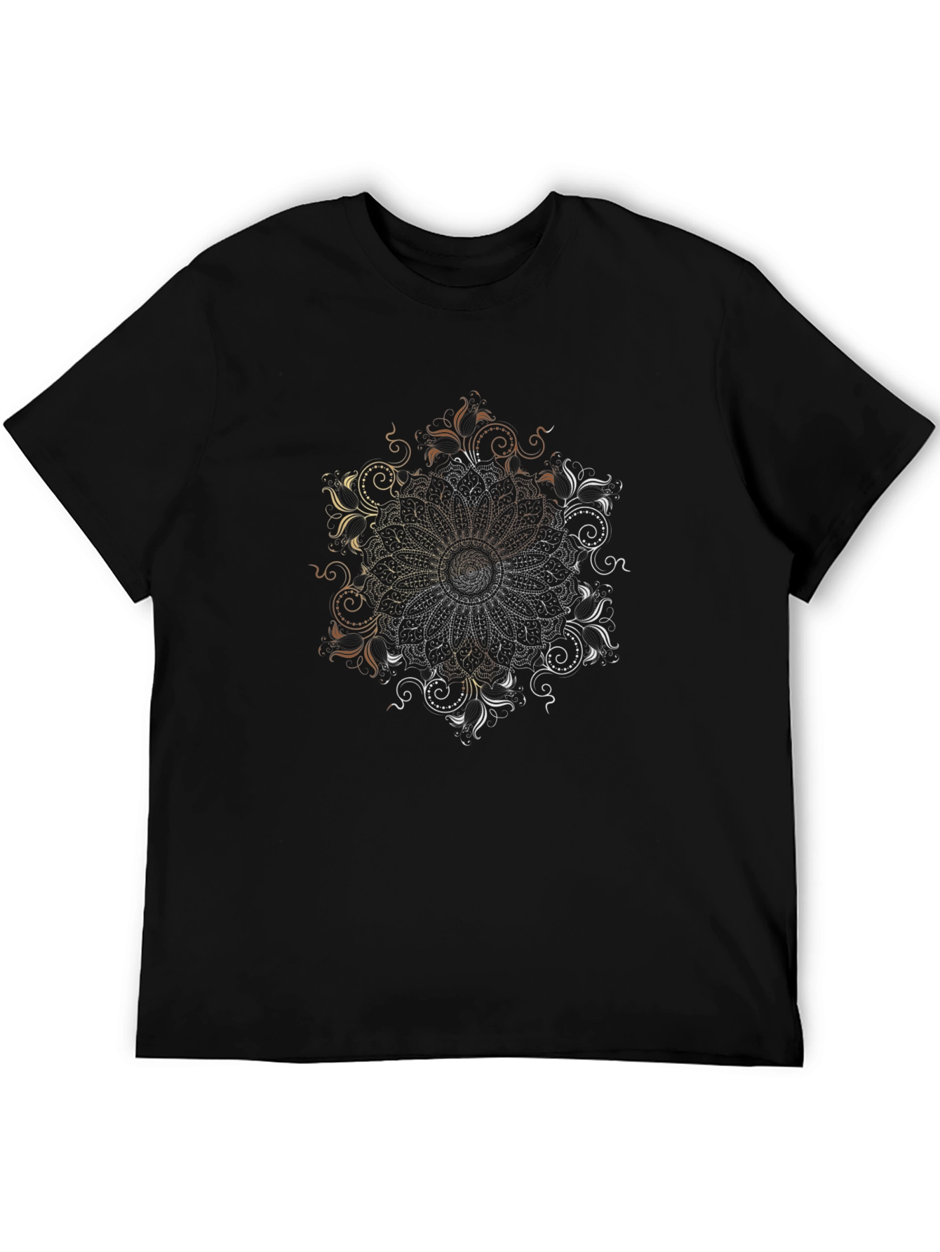Black Mandala Graphic Tee - Elegant & Stylish