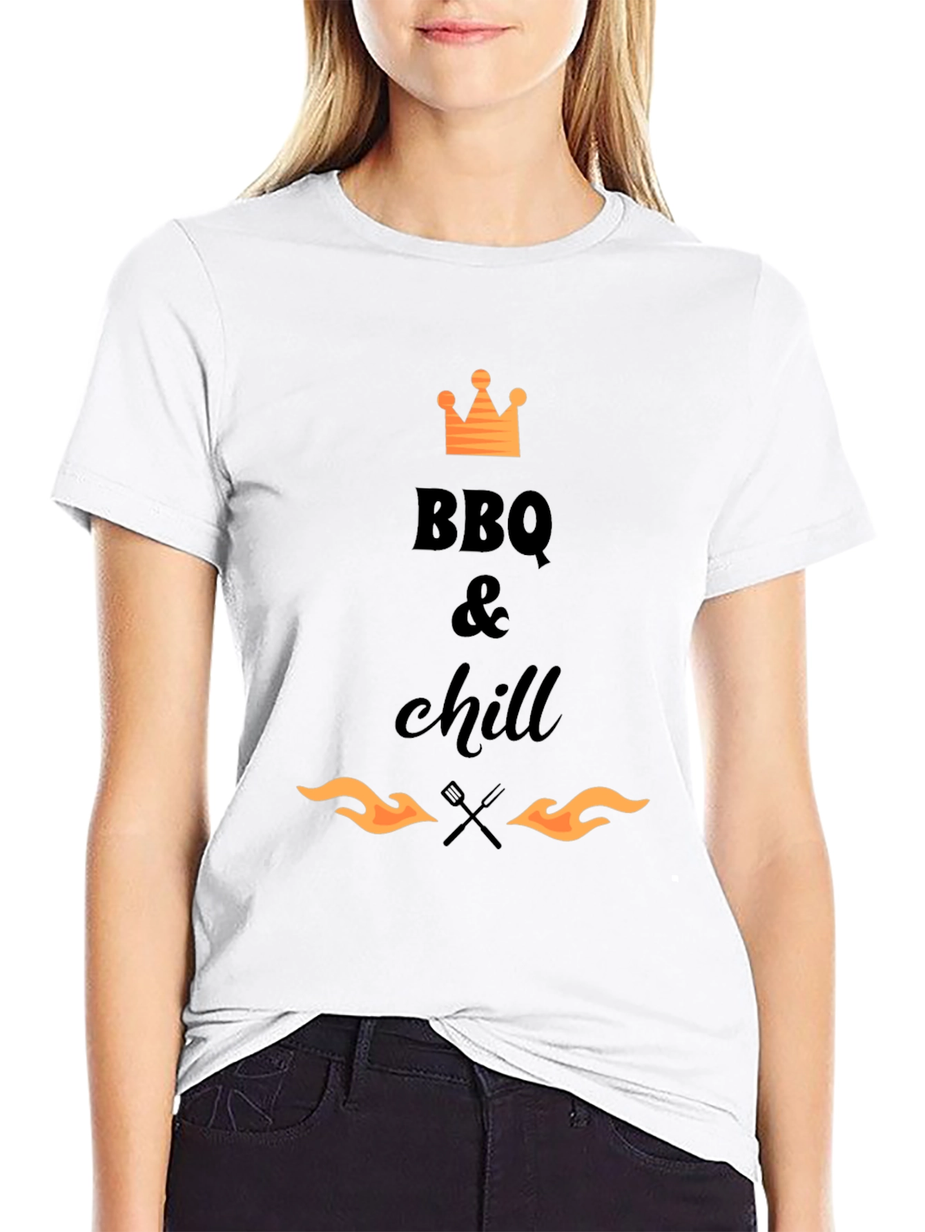 BBQ & Chill T-Shirt - Black Graphic Tee