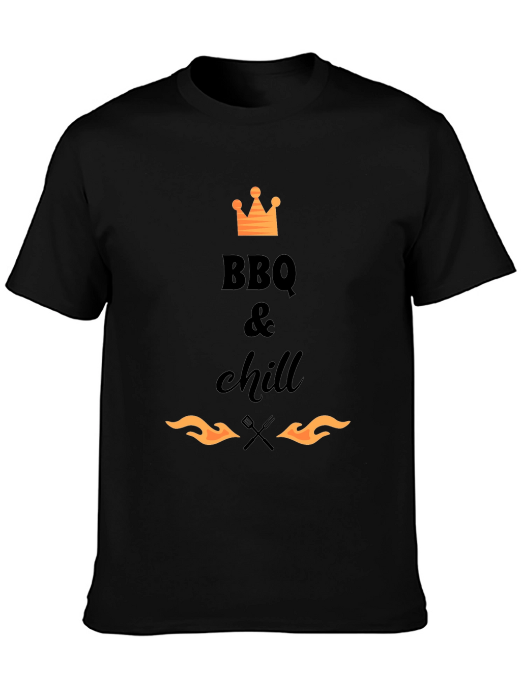 BBQ & Chill T-Shirt - Black Graphic Tee