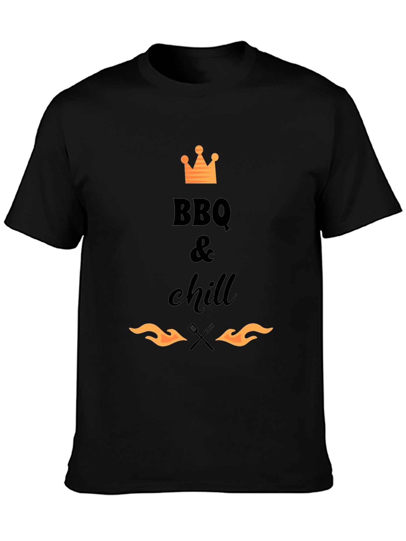 BBQ & Chill T-Shirt - Black Graphic Tee