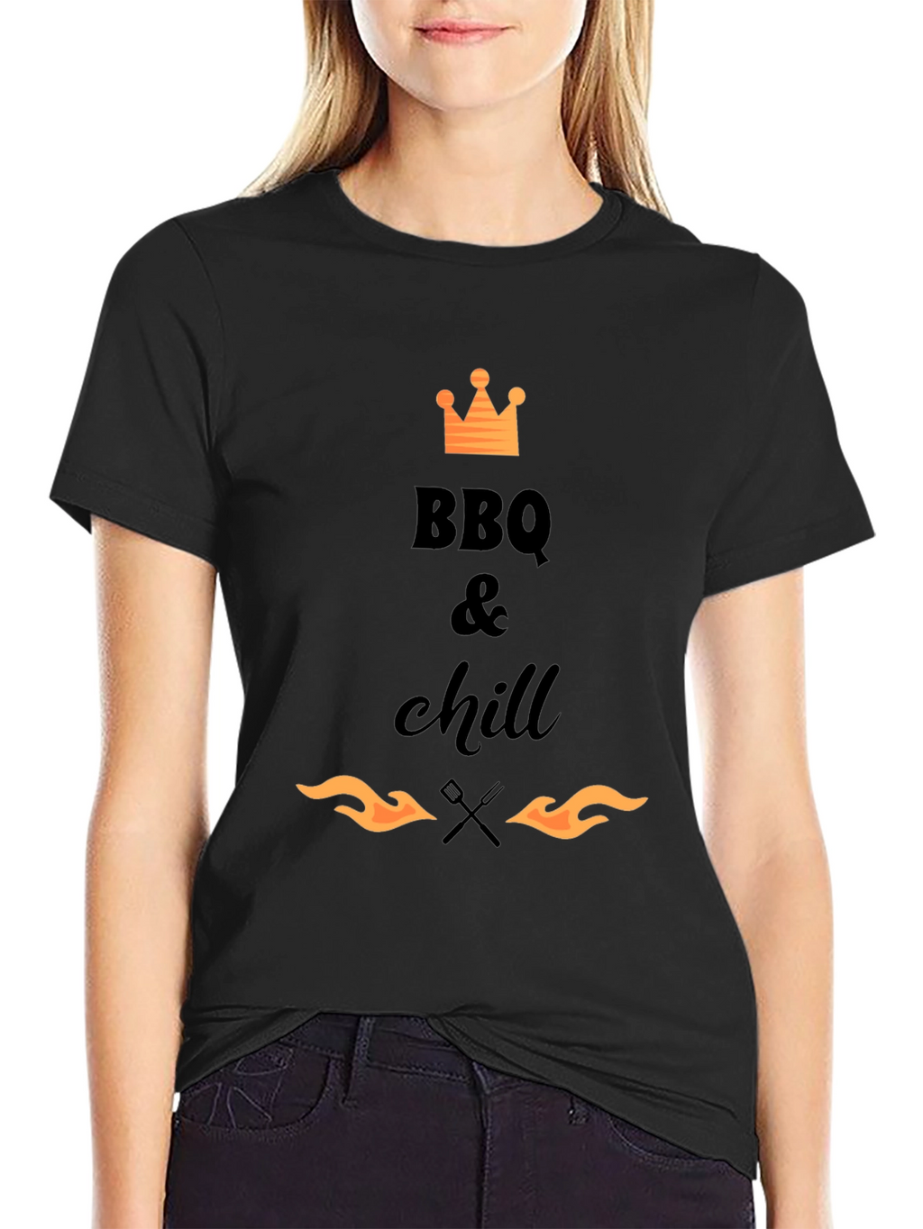 BBQ & Chill T-Shirt - Black Graphic Tee