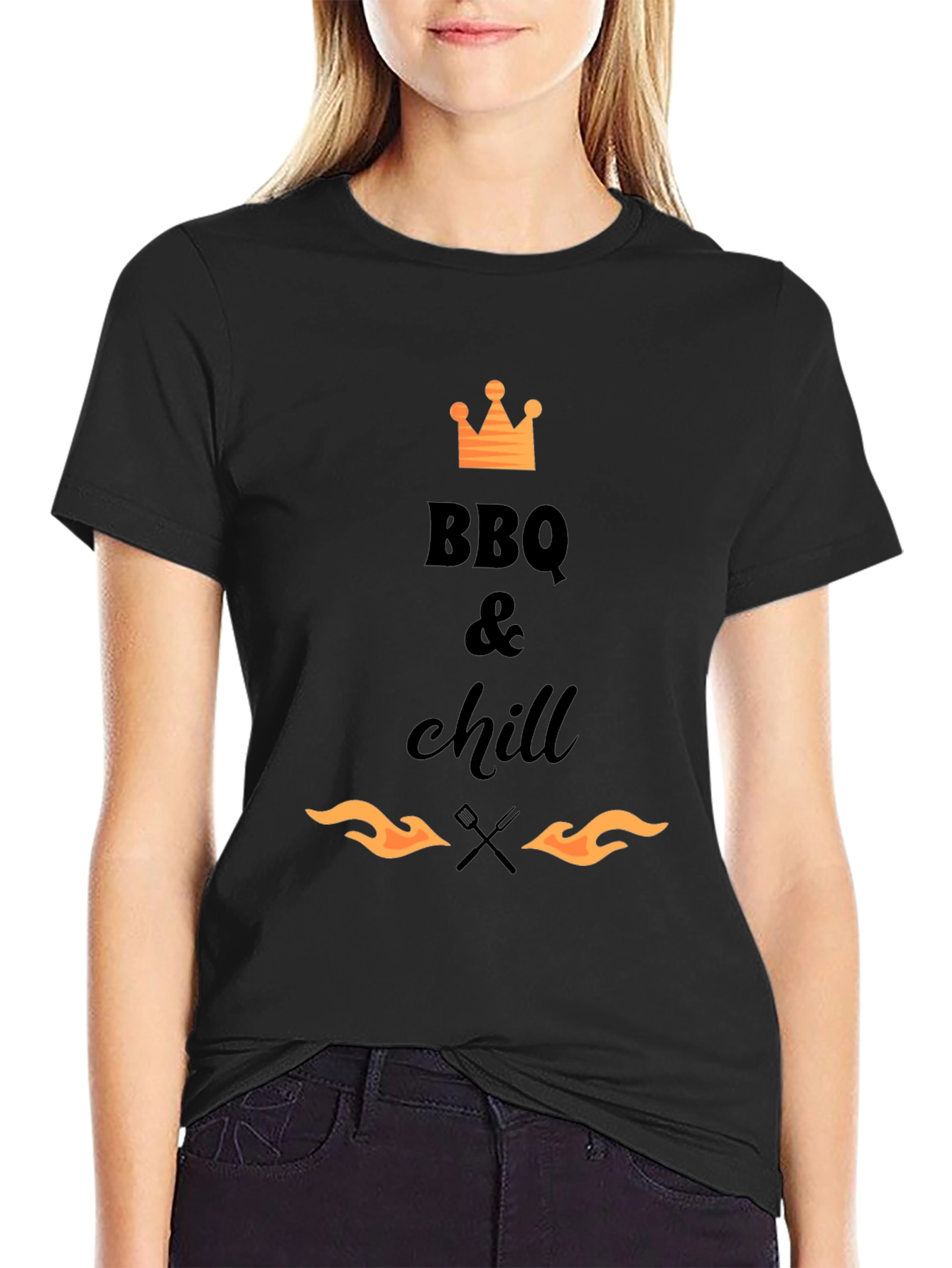 BBQ & Chill T-Shirt - Black Graphic Tee