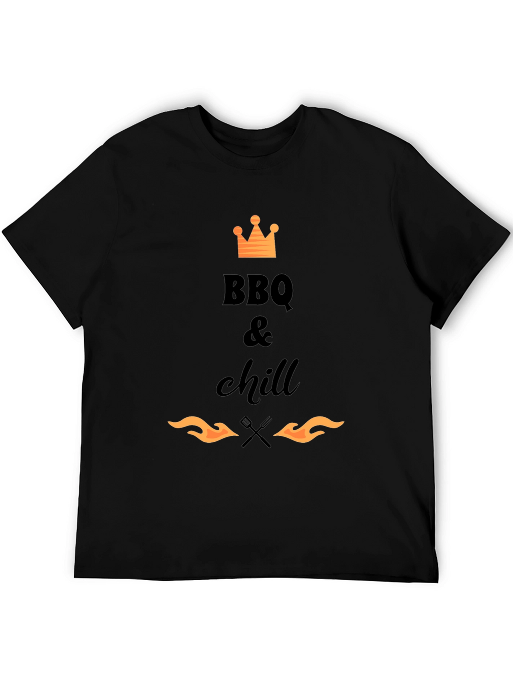 BBQ & Chill T-Shirt - Black Graphic Tee