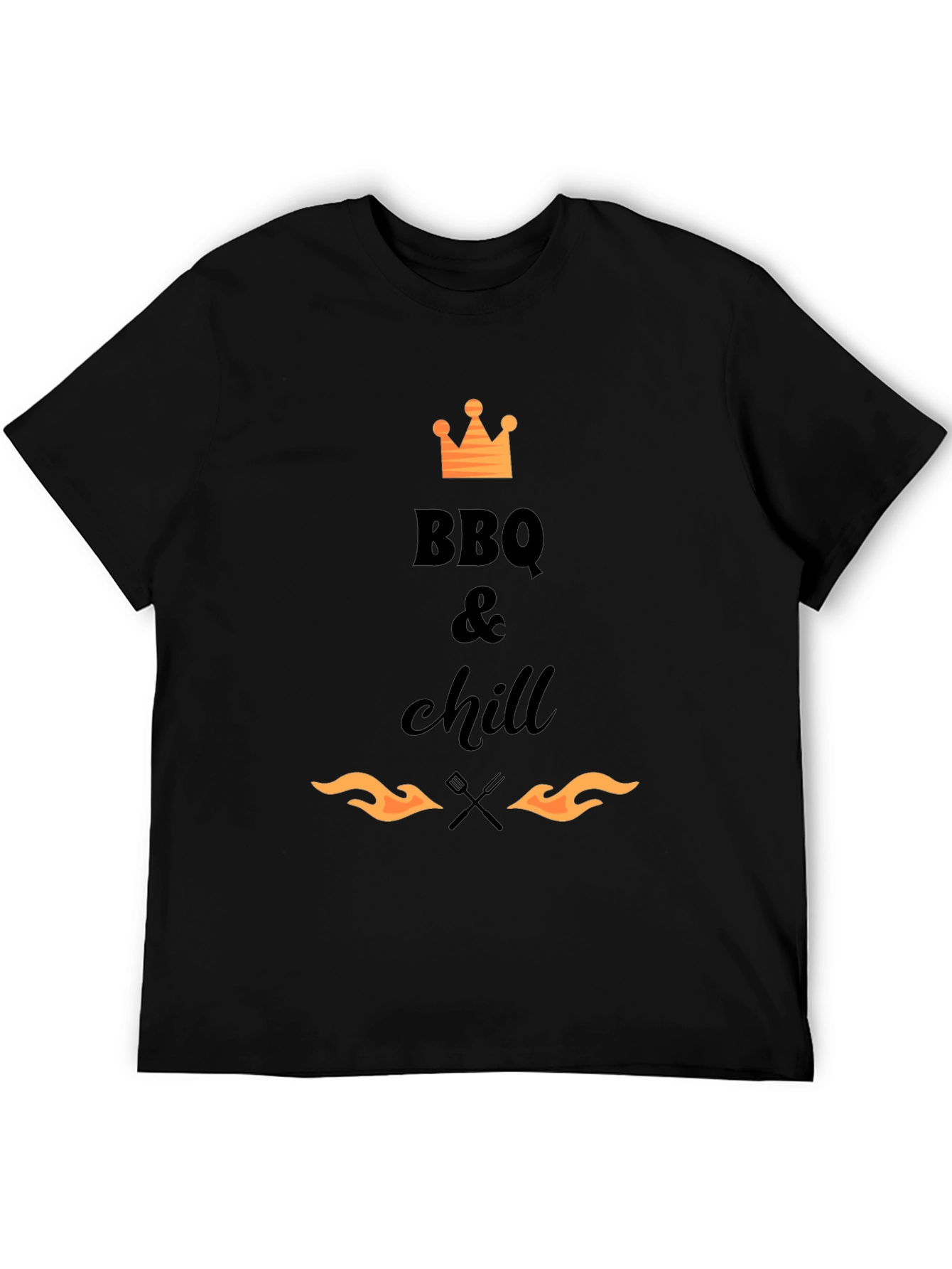 BBQ & Chill T-Shirt - Black Graphic Tee