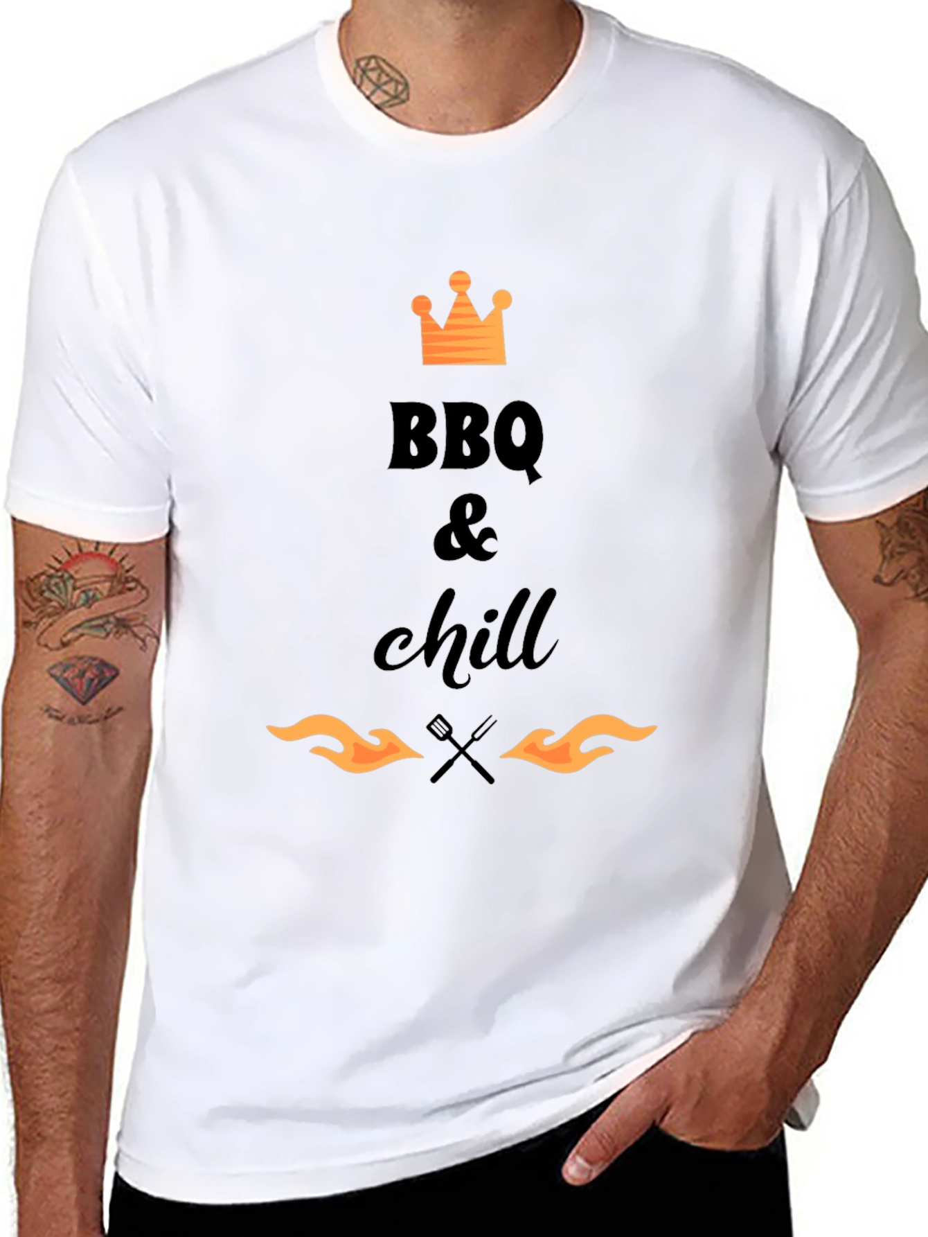 BBQ & Chill T-Shirt - Black Graphic Tee