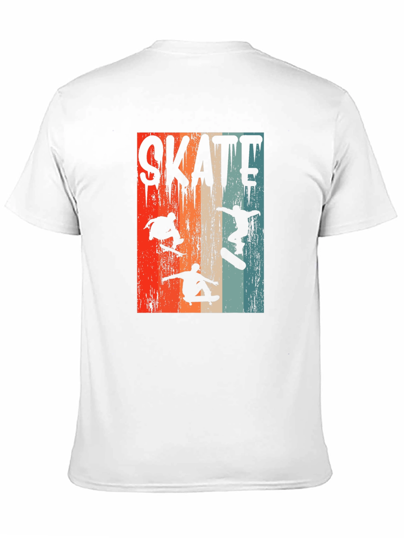 Skateboarding Silhouette Graphic Tee - Retro Design