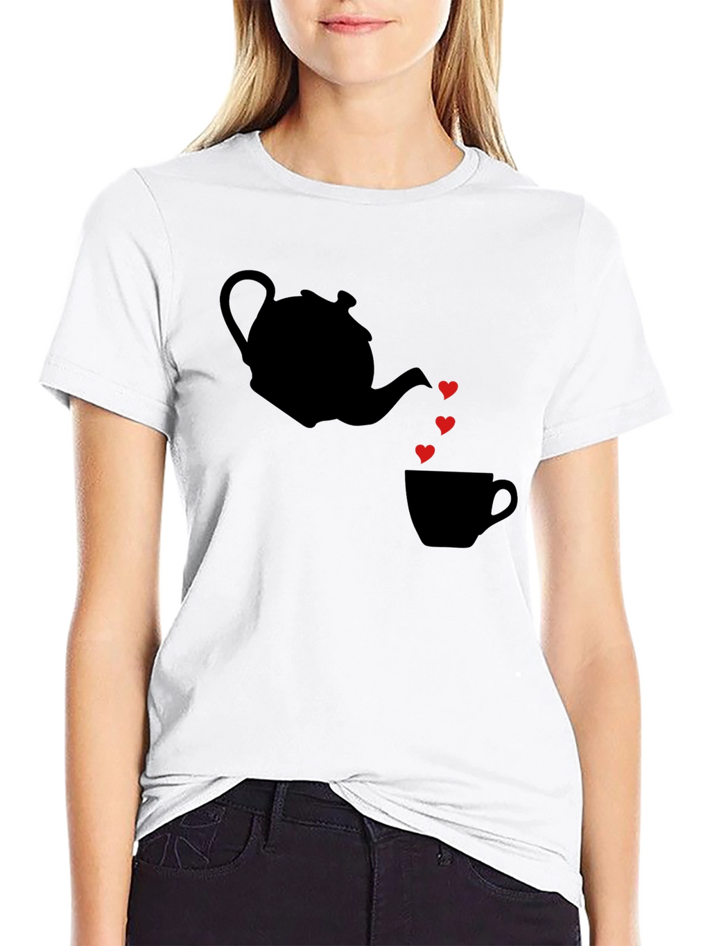 Teapot Heart Tea Cup T-Shirt