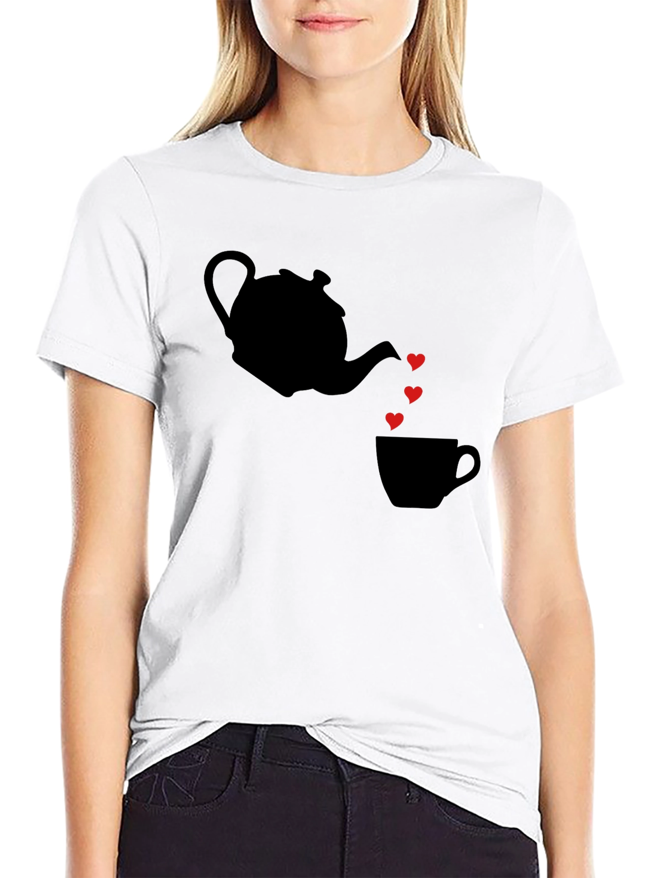 Teapot Heart Tea Cup T-Shirt