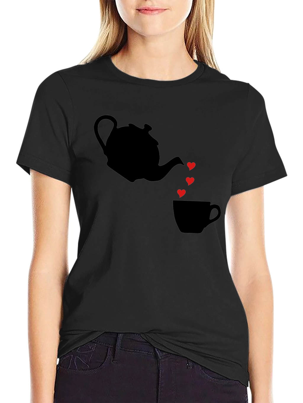 Teapot Heart Tea Cup T-Shirt