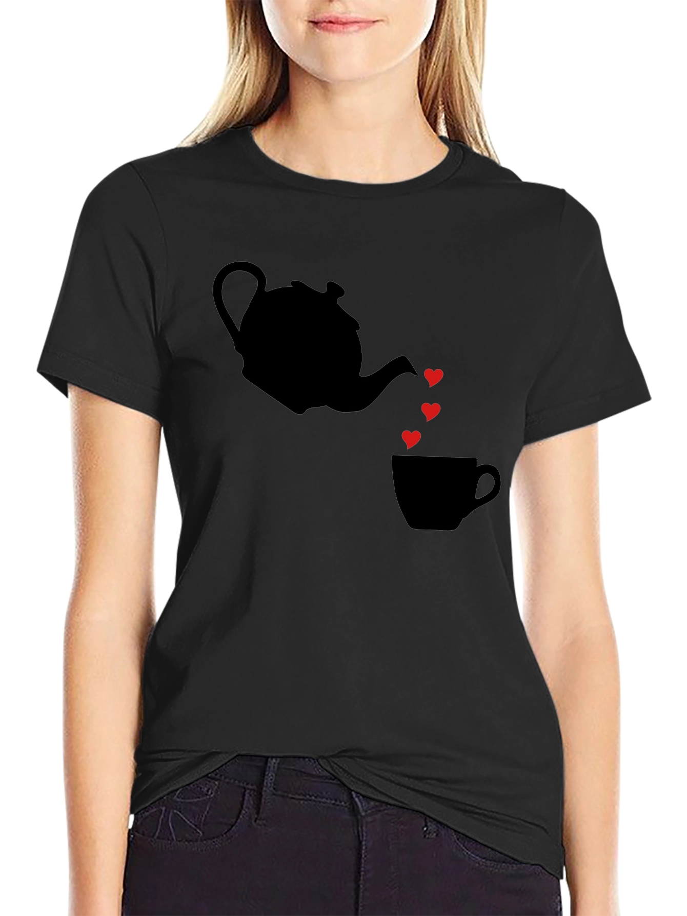 Teapot Heart Tea Cup T-Shirt