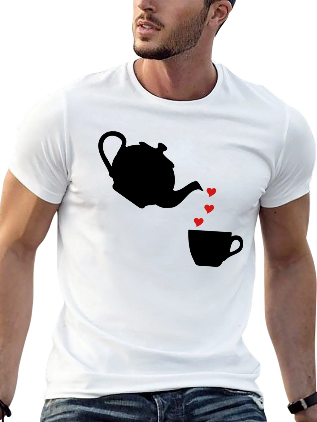 Teapot Heart Tea Cup T-Shirt