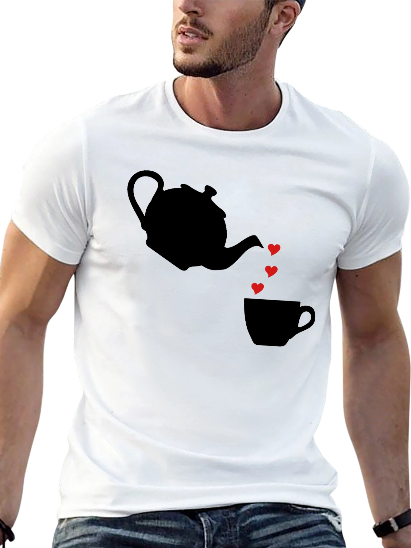 Teapot Heart Tea Cup T-Shirt