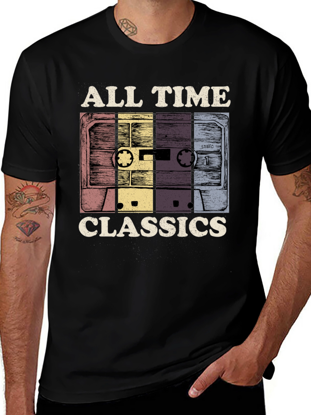 All Time Classics Cassette Tape Graphic T-Shirt