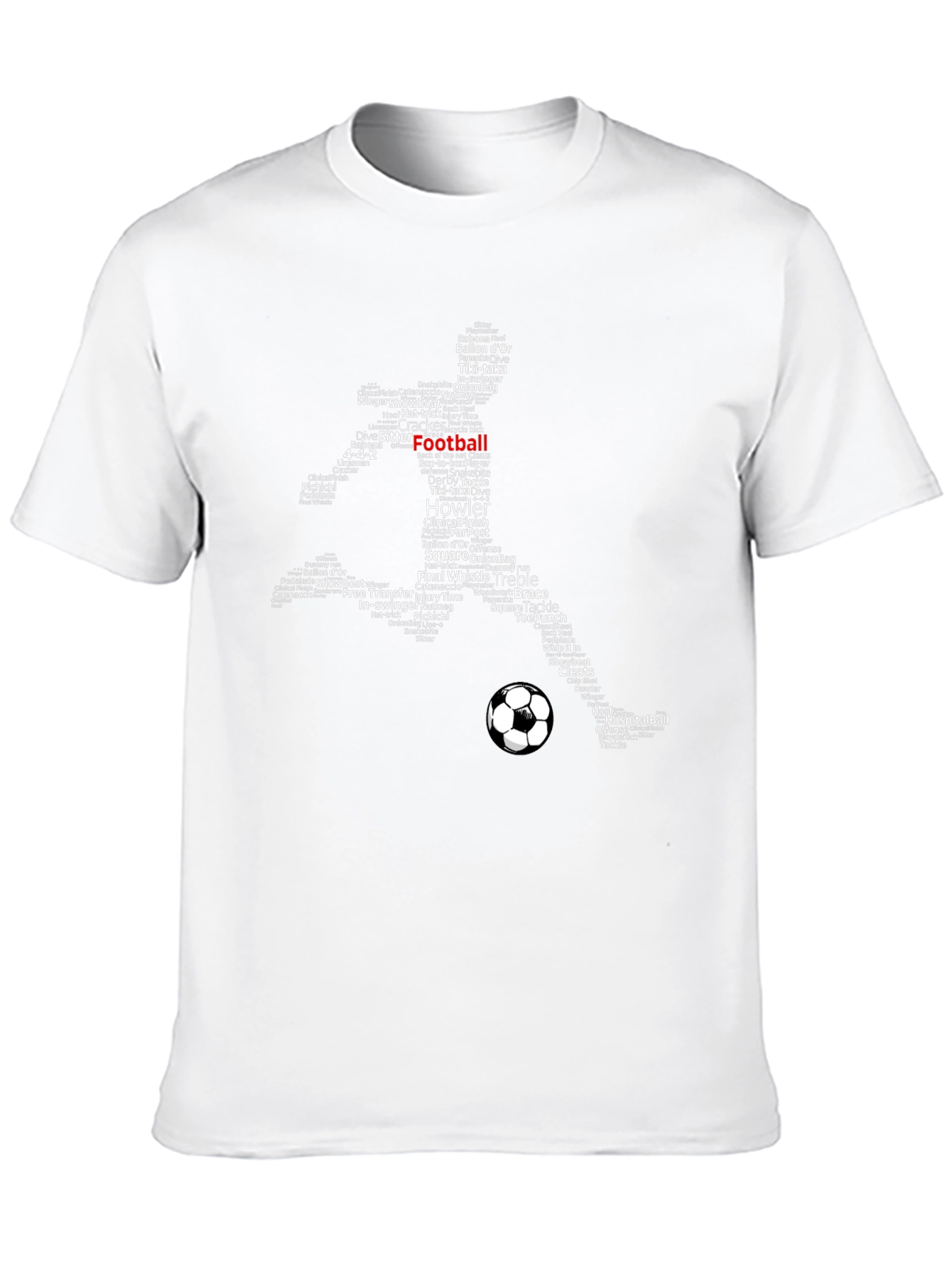 Football Word Art T-Shirt - Soccer Fan Apparel