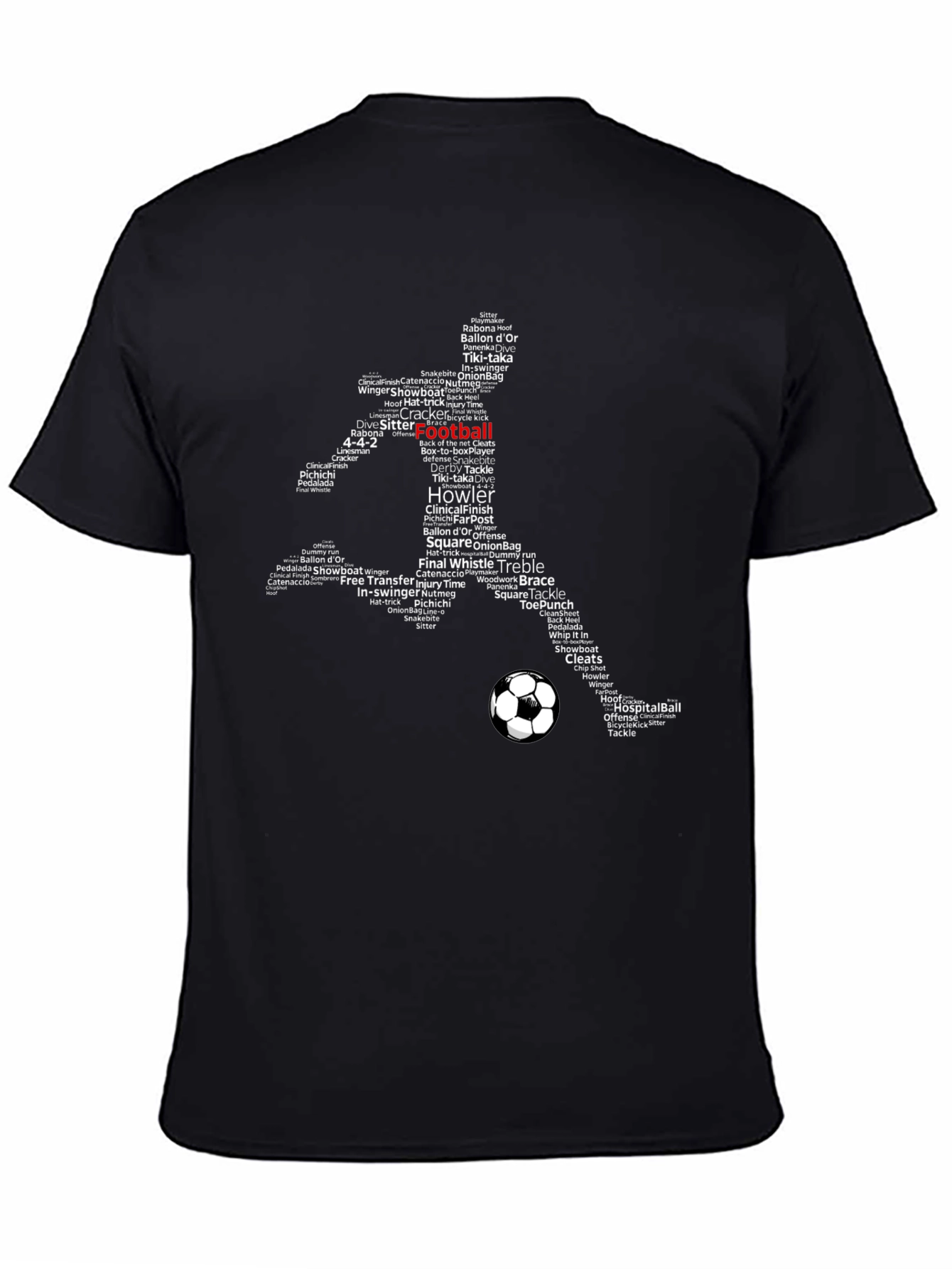 Football Word Art T-Shirt - Soccer Fan Apparel