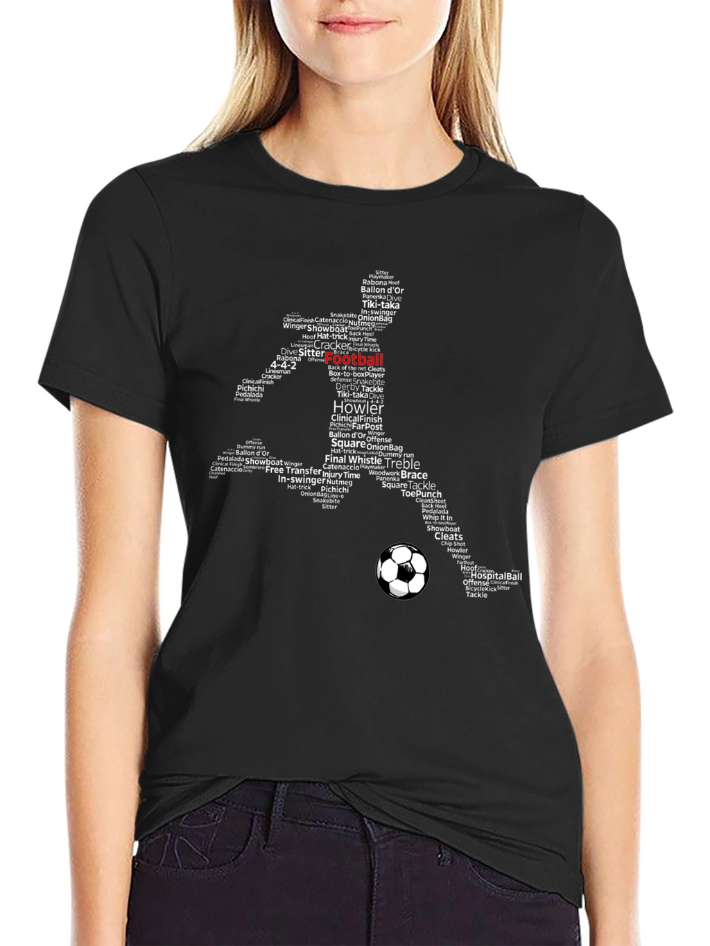 Football Word Art T-Shirt - Soccer Fan Apparel